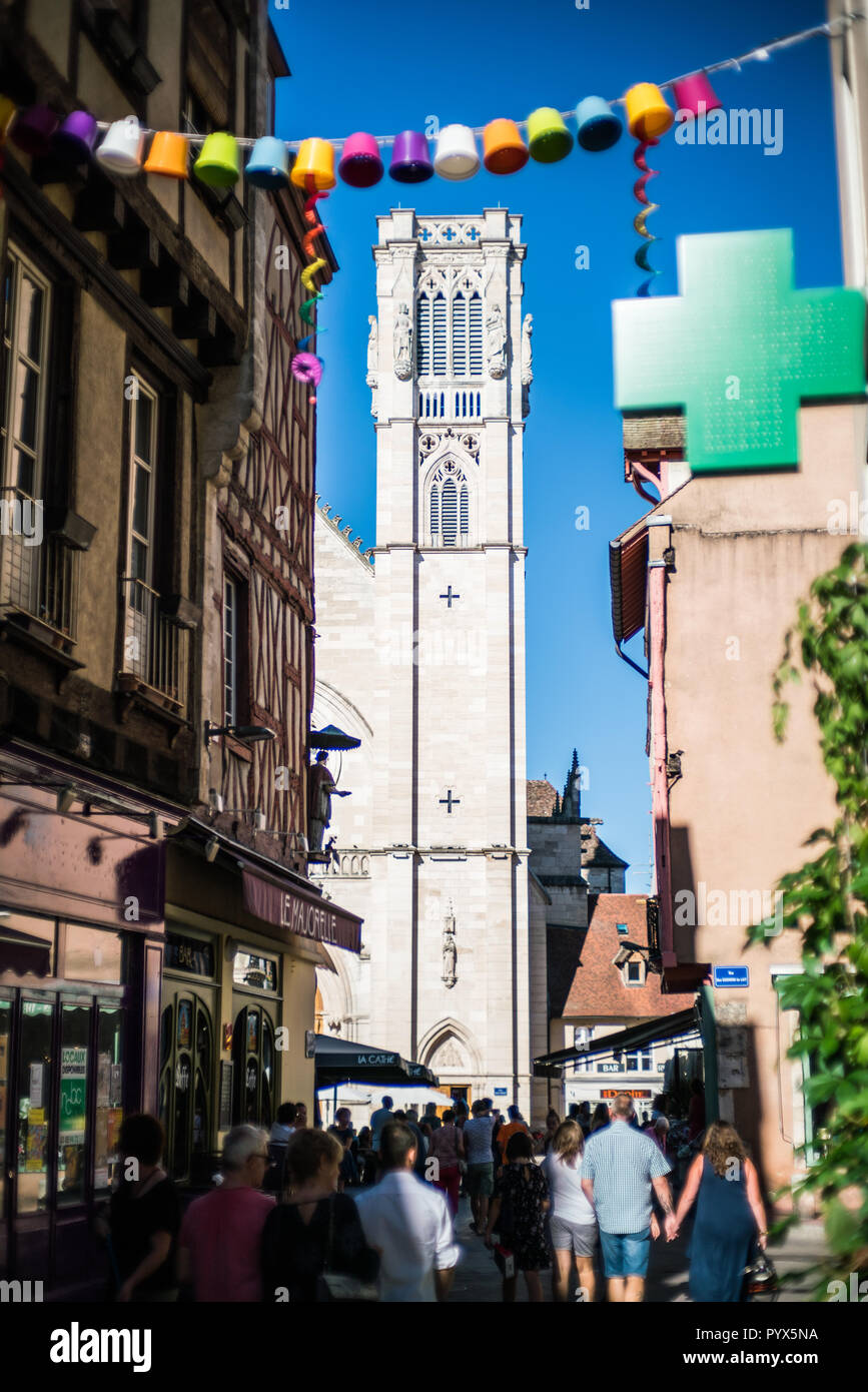 Dans la cathédrale de Chalon-sur-Saône, Bourgogne, France, Europe. Banque D'Images