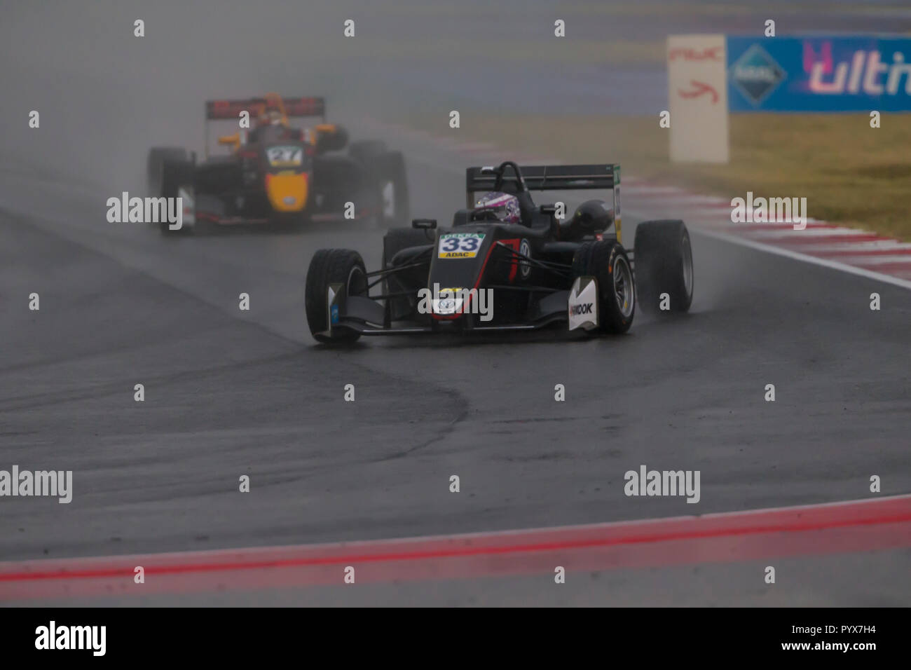 Misano Adriatico, Italie - 25 août 2018 : une Dallara F317 - Volkswagen de l'équipe Motopark, entraîné par Marino Sato, au cours FIA Formula 3 European Banque D'Images