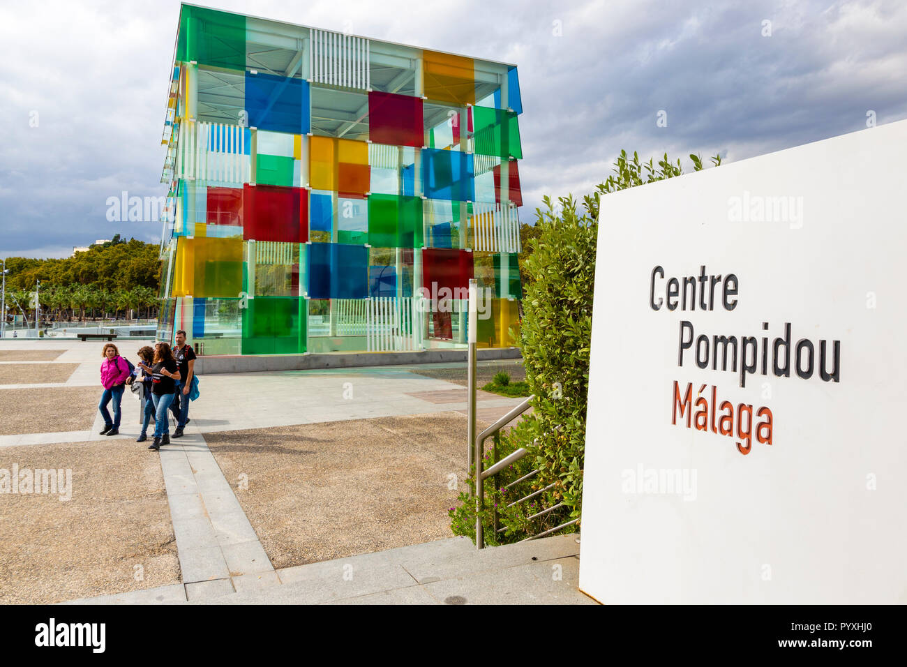 Centre Pompidou, Muelle Uno, Malaga, Andalousie, Espagne Banque D'Images