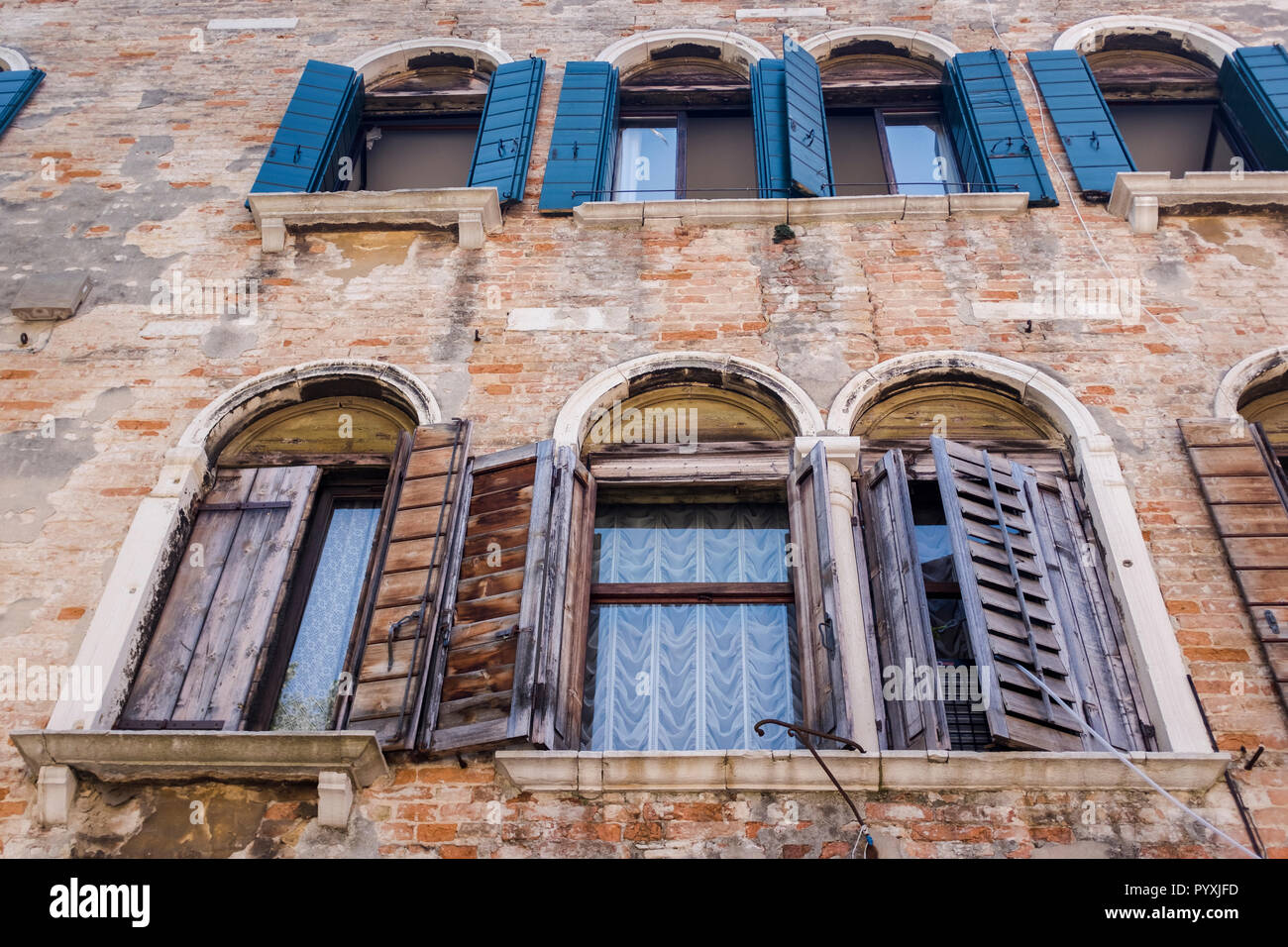 Les détails des scènes et dans les rues et les canaux de Venise, Italie Banque D'Images