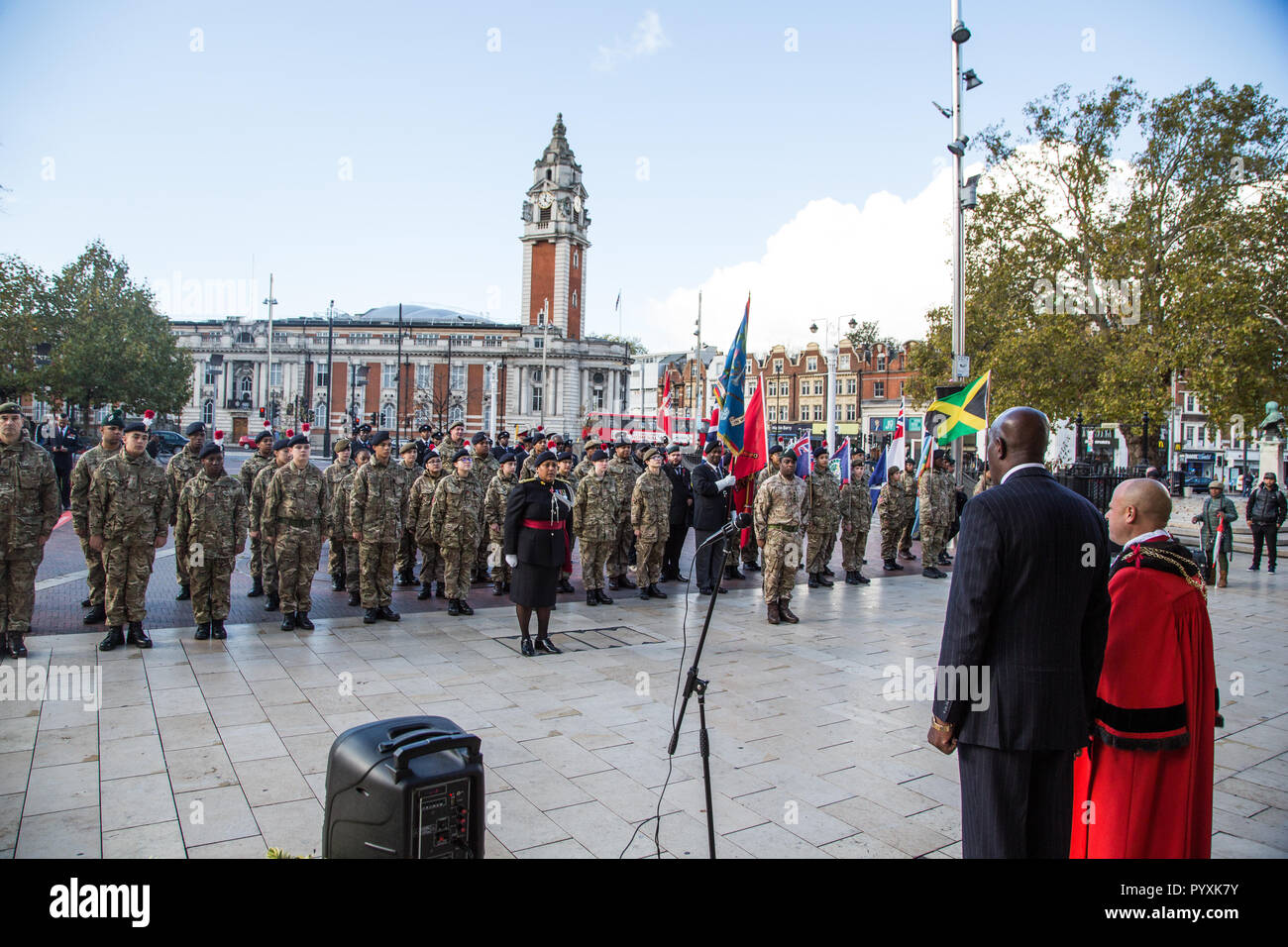 London UK 29 octobre Ouest de l'Association du Personnel de service depuis mars dans la mémoire des anciens combattants des Antilles, d'Afrique et du commomwealth. Banque D'Images