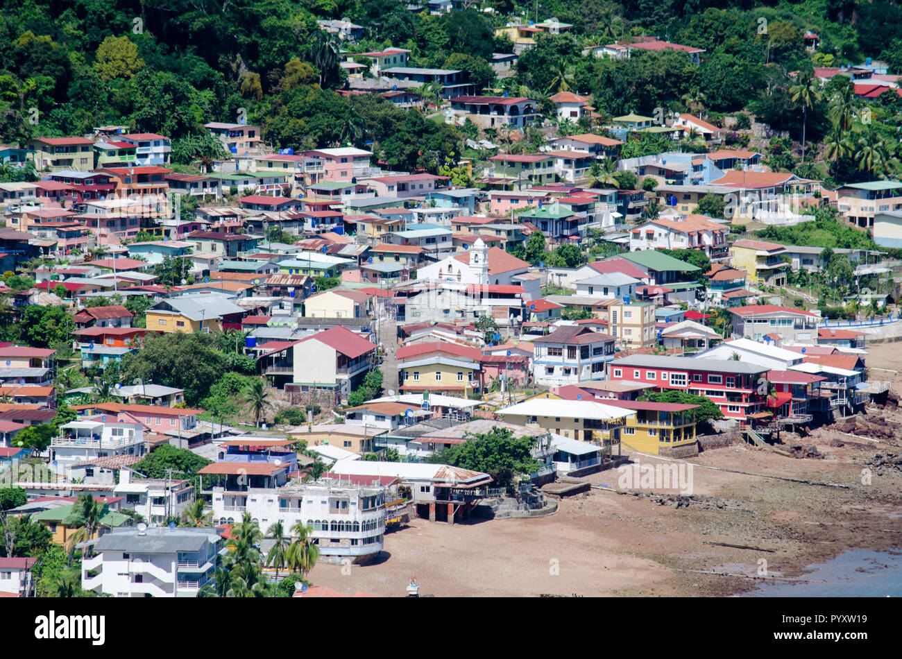 La ville pittoresque de l'île de Taboga au Panama Banque D'Images