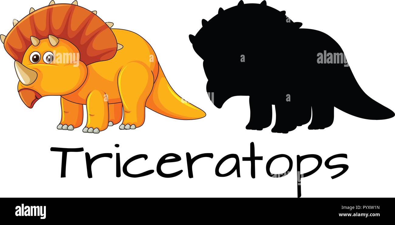 Conception de dinosaure triceratops illustration Illustration de Vecteur