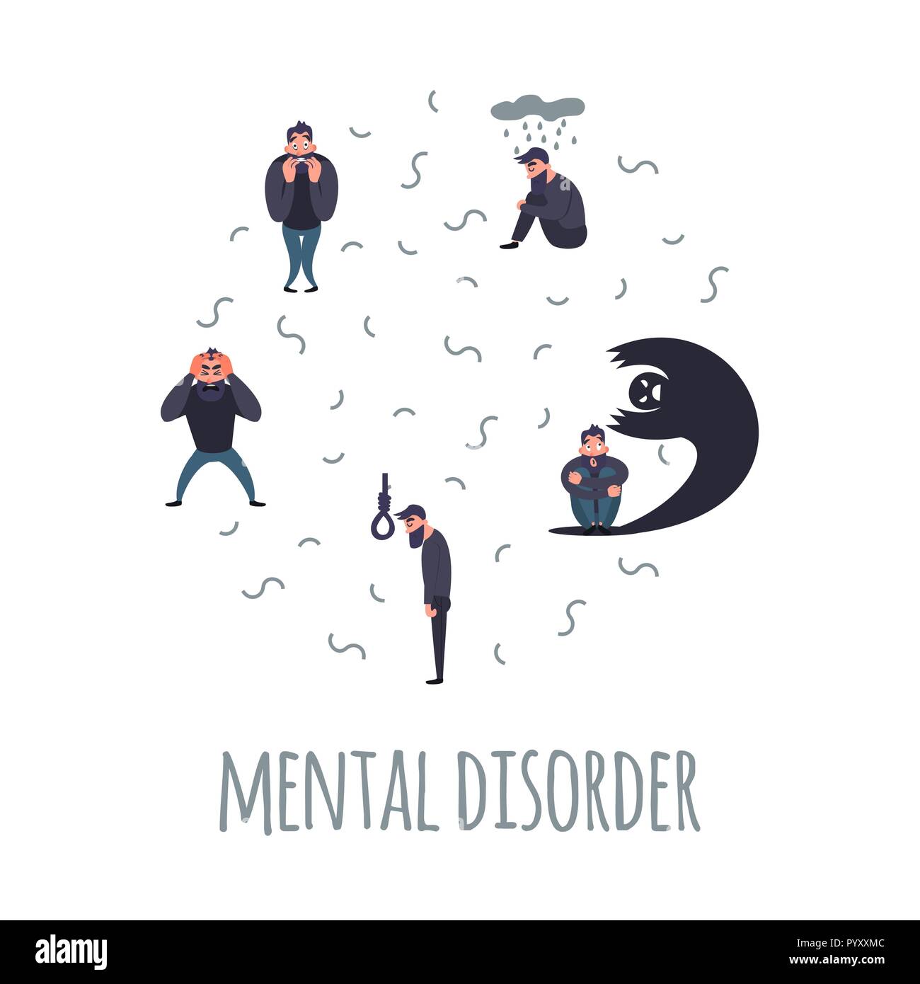 Maladies psychiatriques Banque d'images vectorielles Alamy