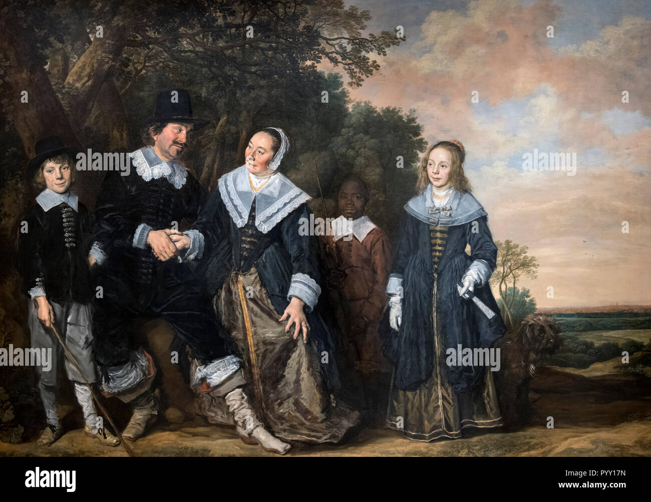 Groupe familial dans un paysage par Frans Hals (c.15823-1666), huile sur toile, c.1645-8 Banque D'Images