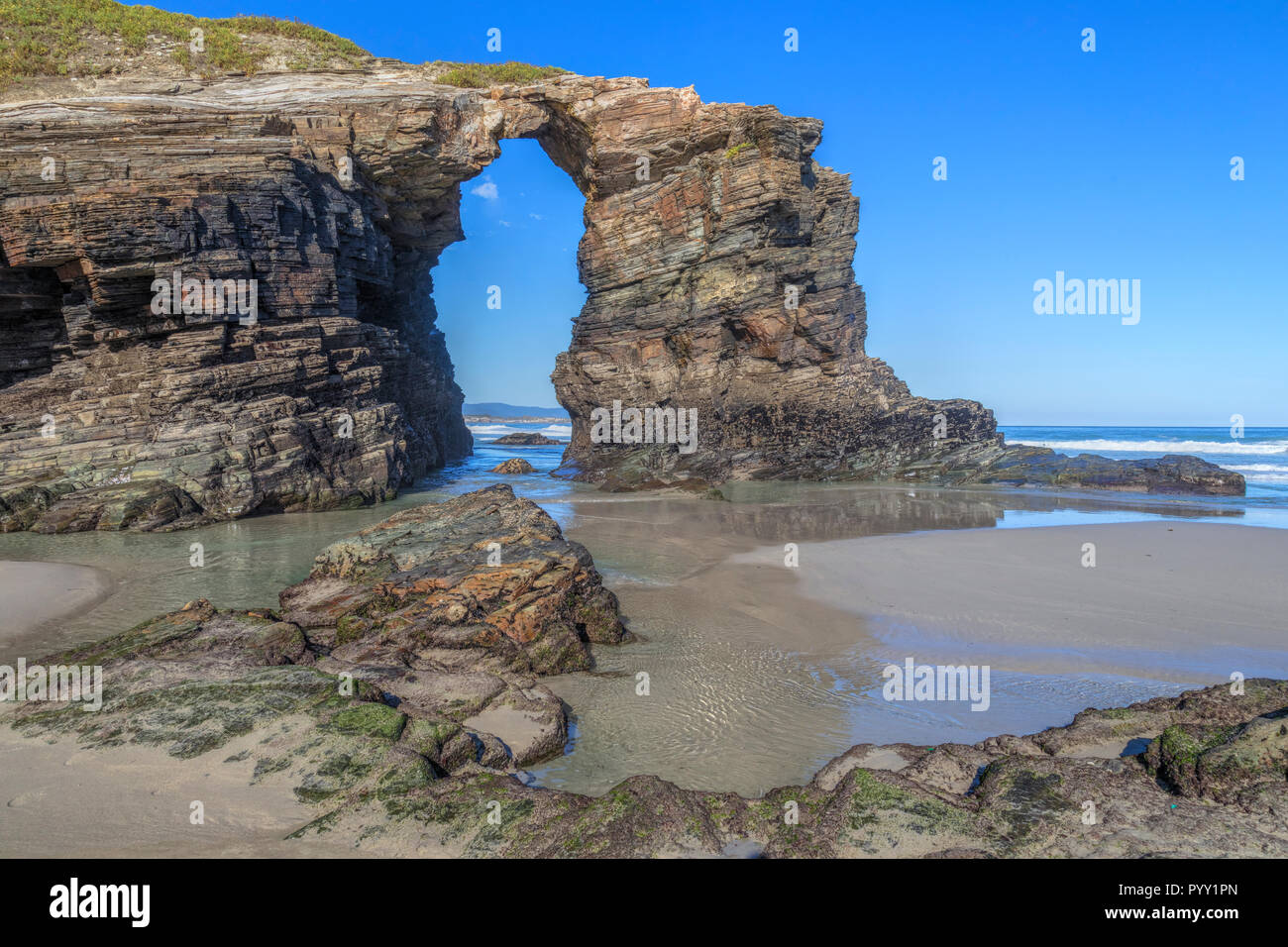 Playa de las Catedrales, Ribadeo, Galice, Espagne, Europe Banque D'Images