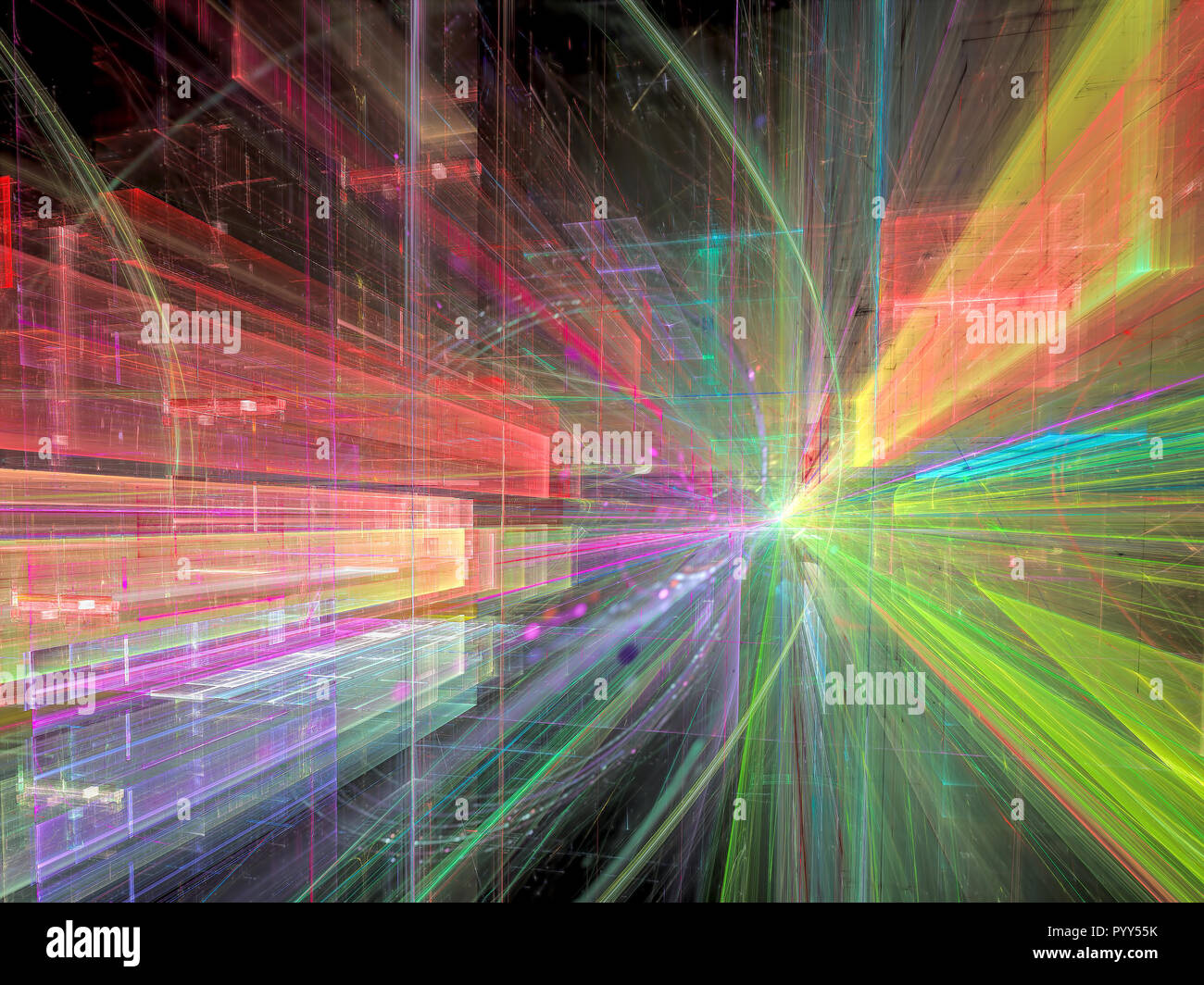 Résumé arrière-plan technique avec la perspective - gène numériquement Banque D'Images