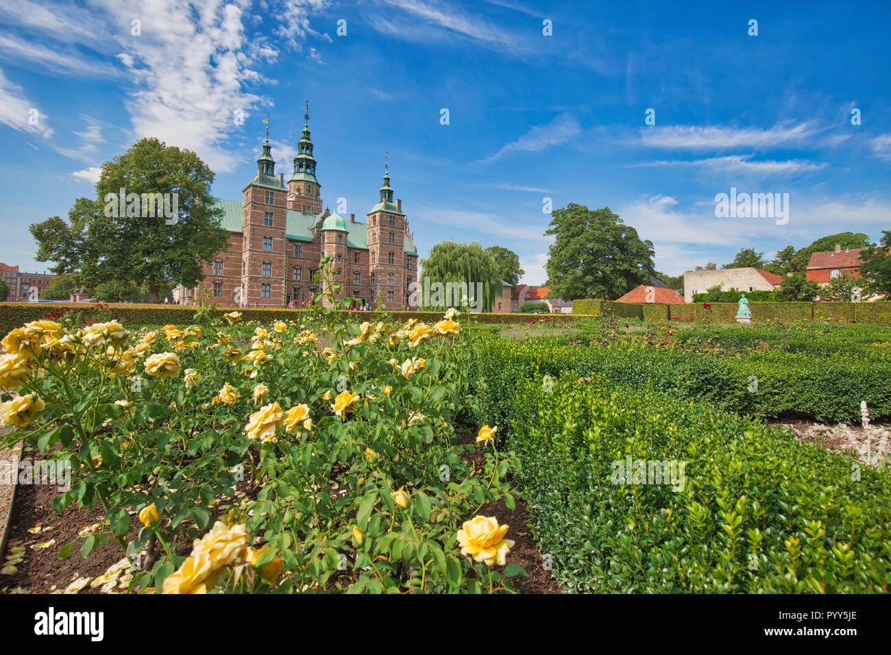 Très grand jardin, le plus vieux et le parc le plus visité à Copenhague, Danemark-situé près de palais Rosenborg Banque D'Images