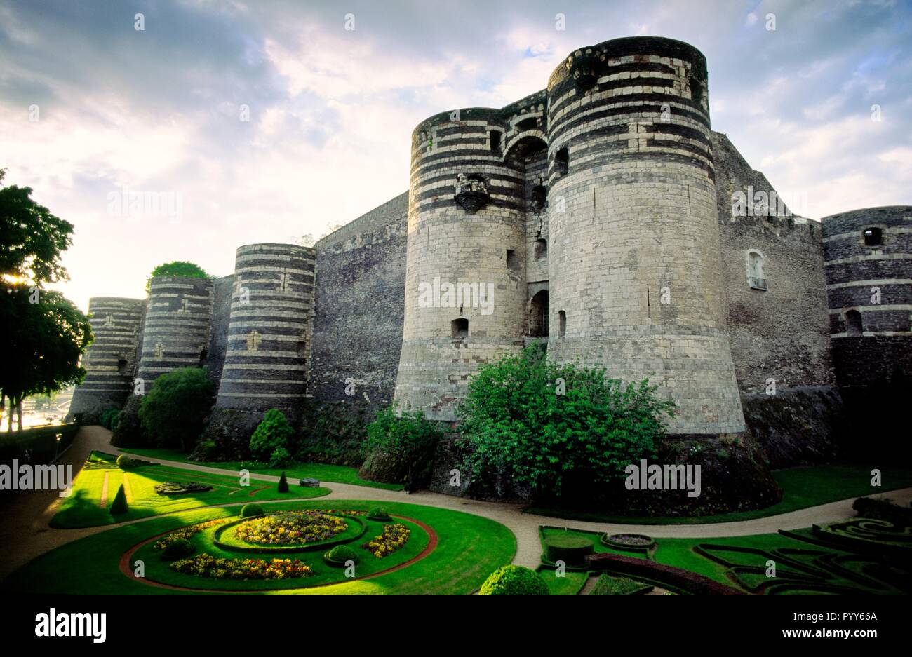 Château d'Angers dans la ville de Angers dans le Maine et Loire Région Pays de la Loire Banque D'Images