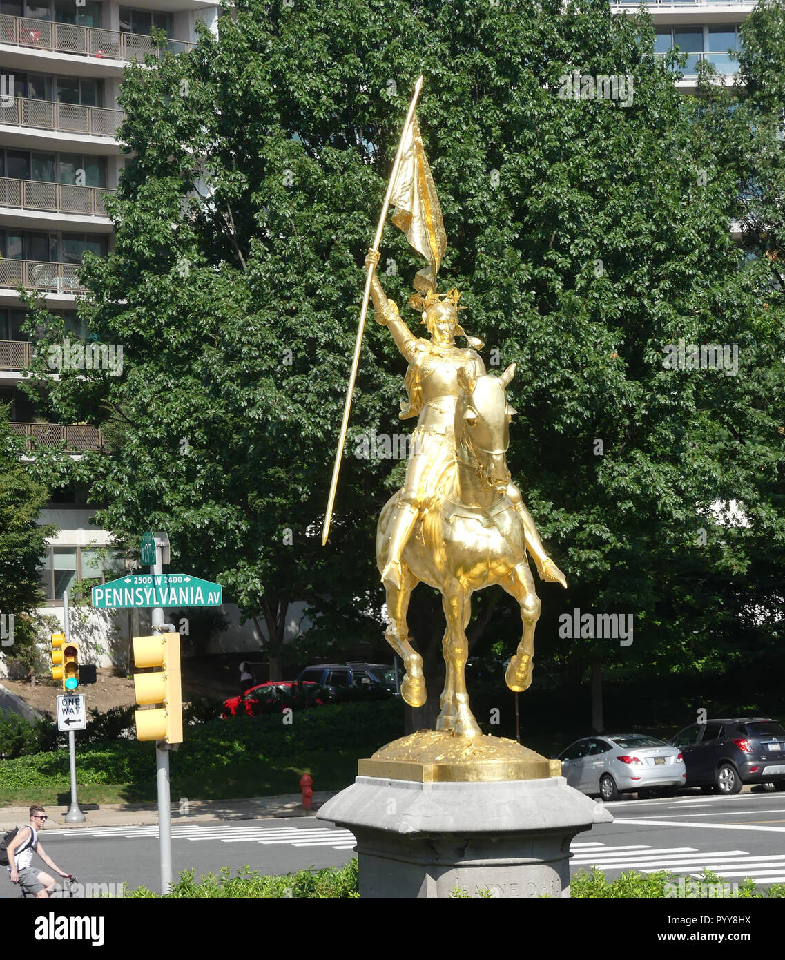 WASHINGTON, D.C., Statue de Jeanne d'Arc par Paul Dubois à Meridian Hill Park. Photo : Tony Gale Banque D'Images