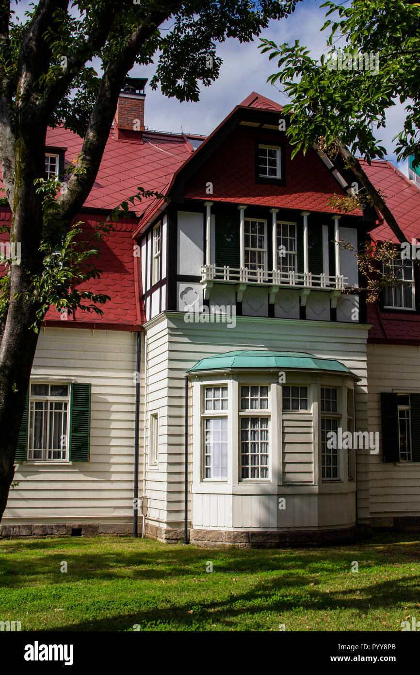 L'Époque Edo Tokyo Architecture en Plein Air Museum - une ambitieuse exposition qui a déménagé, reconstruit les bâtiments historiques et les jardins de la v Banque D'Images