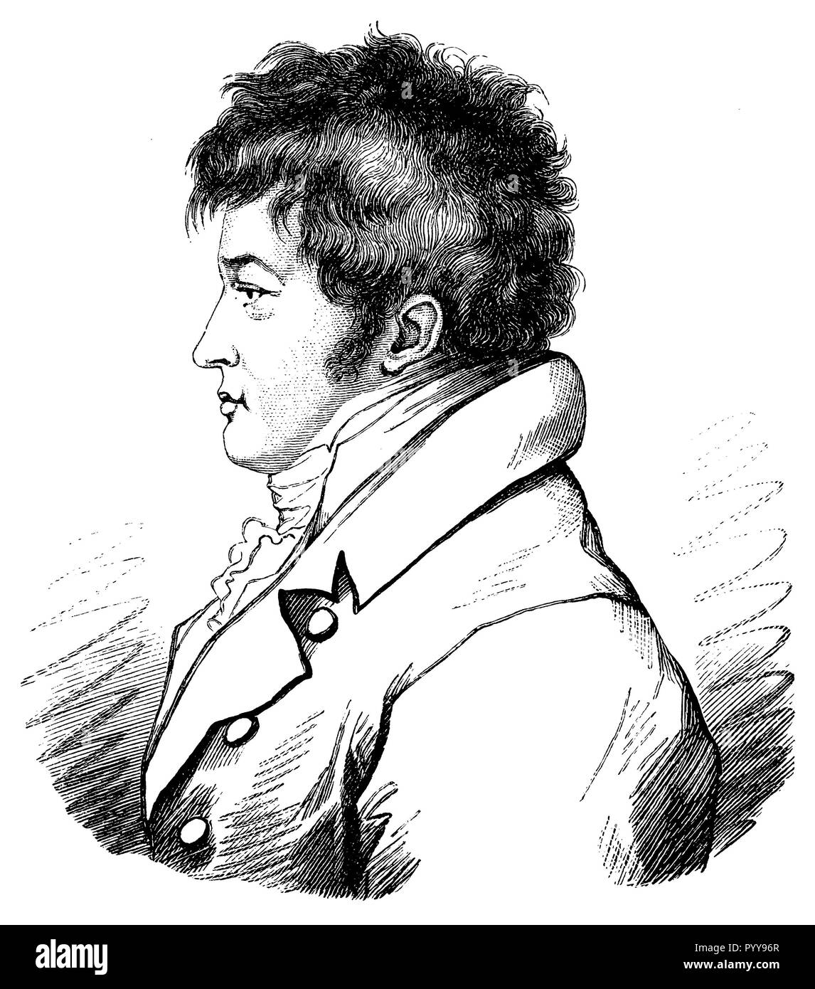 Wilhelm von Humboldt. Dessiné par EH. Stroehling en décembre 1814 à Londres, 1899 Stroehling Banque D'Images