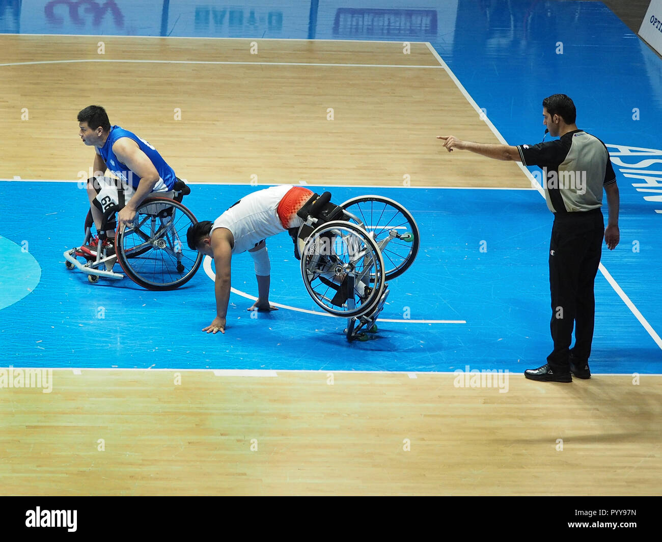 Les Jeux asiatiques 2018 Para - basket ball en fauteuil roulant Banque D'Images