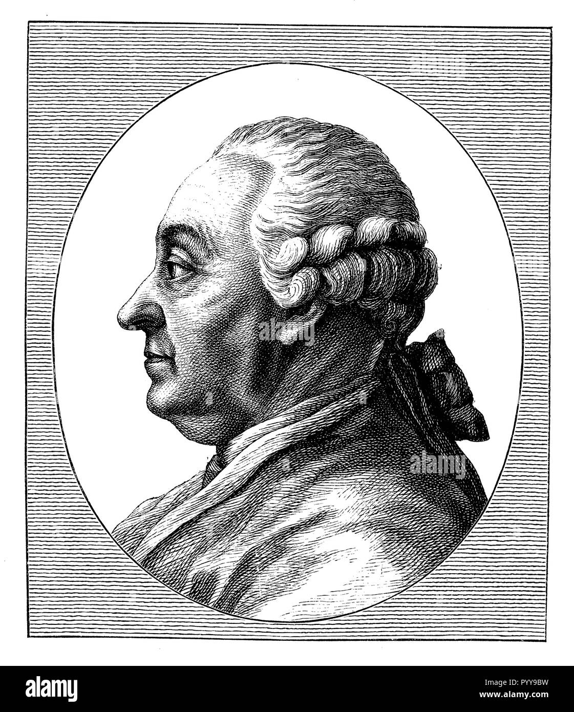 Le père de Goethe. Portrait en fragments physionomique de Lavater, troisième procès 1777, 1881 Banque D'Images