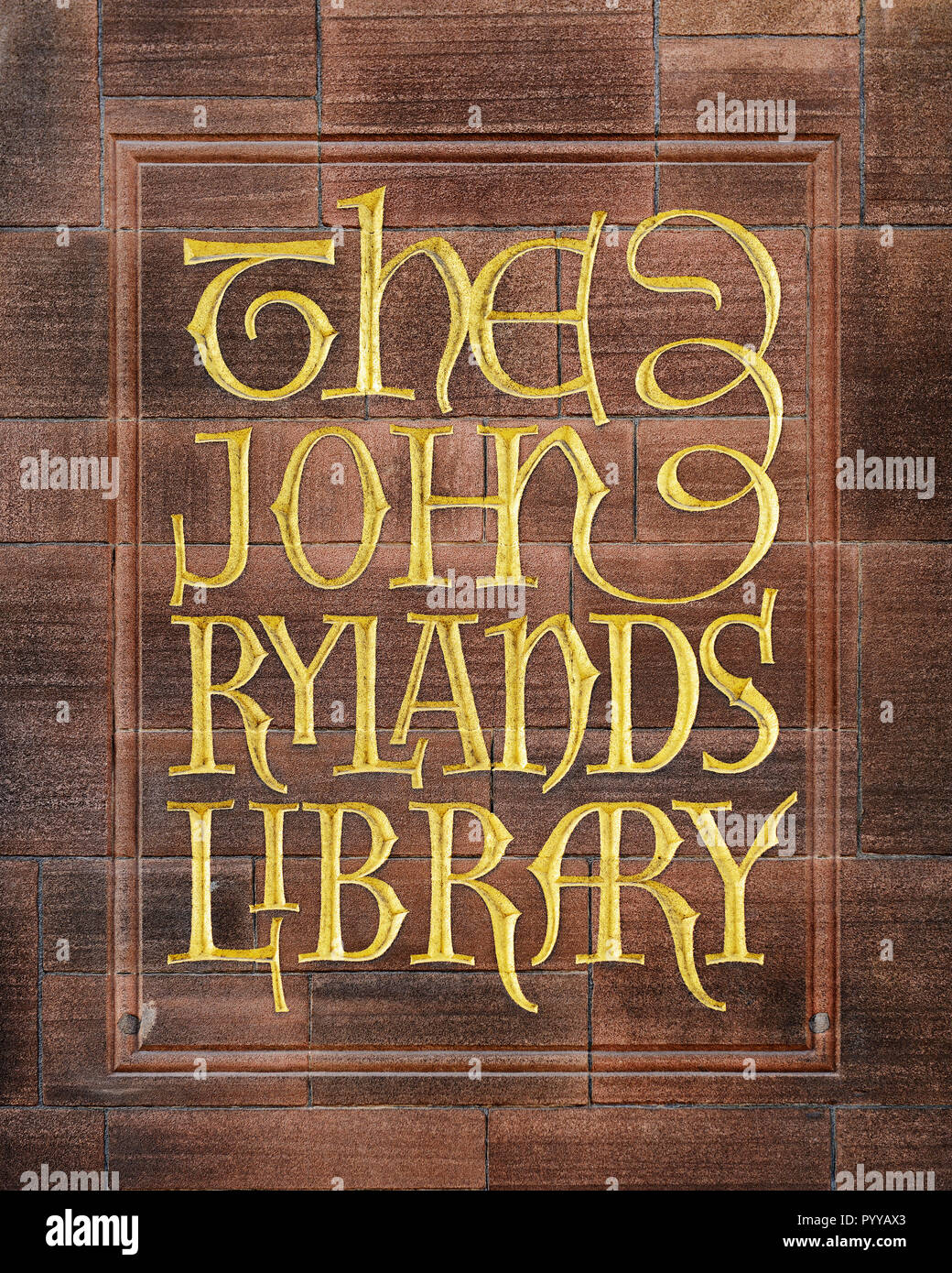 La bibliothèque John Rylands, Manchester, Angleterre, Royaume-Uni Banque D'Images