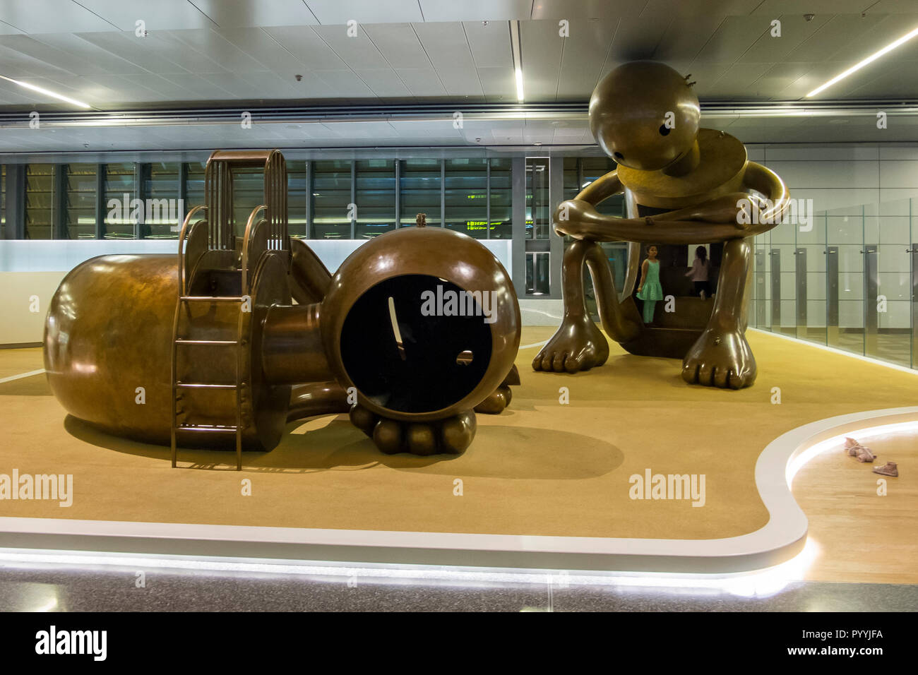 Jeux pour enfants à l'Aéroport International Hamad à Doha, Qatar Banque D'Images