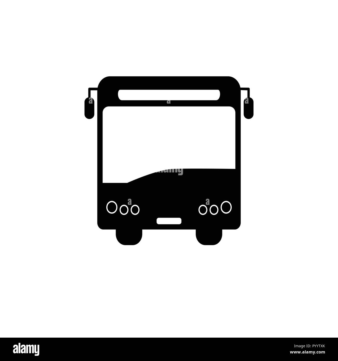 Transport en bus, l'icône de l'icône. Vector illustration. Modèle plat. Illustration de Vecteur