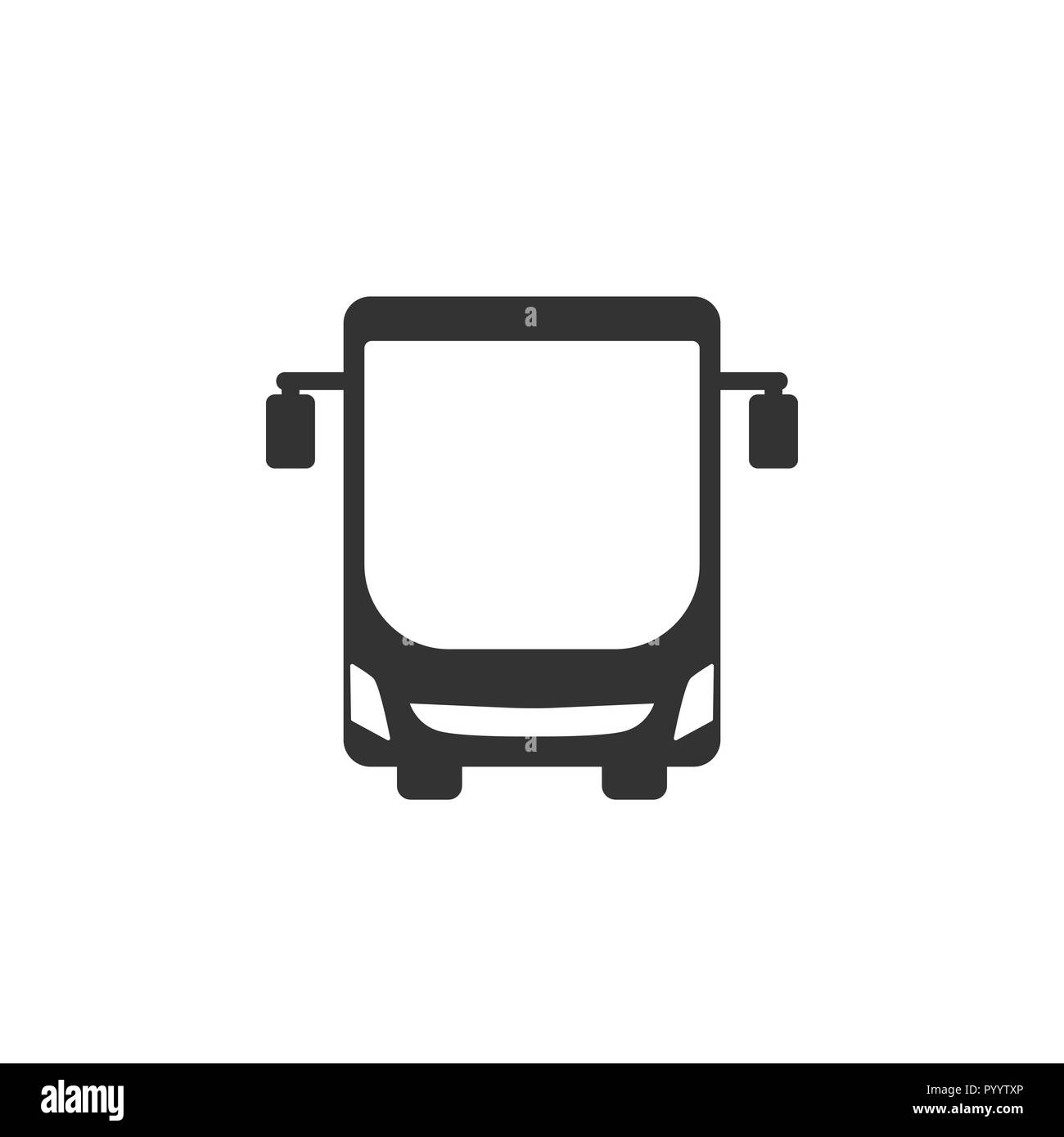 Transport en bus, l'icône de l'icône. Vector illustration. Modèle plat. Illustration de Vecteur