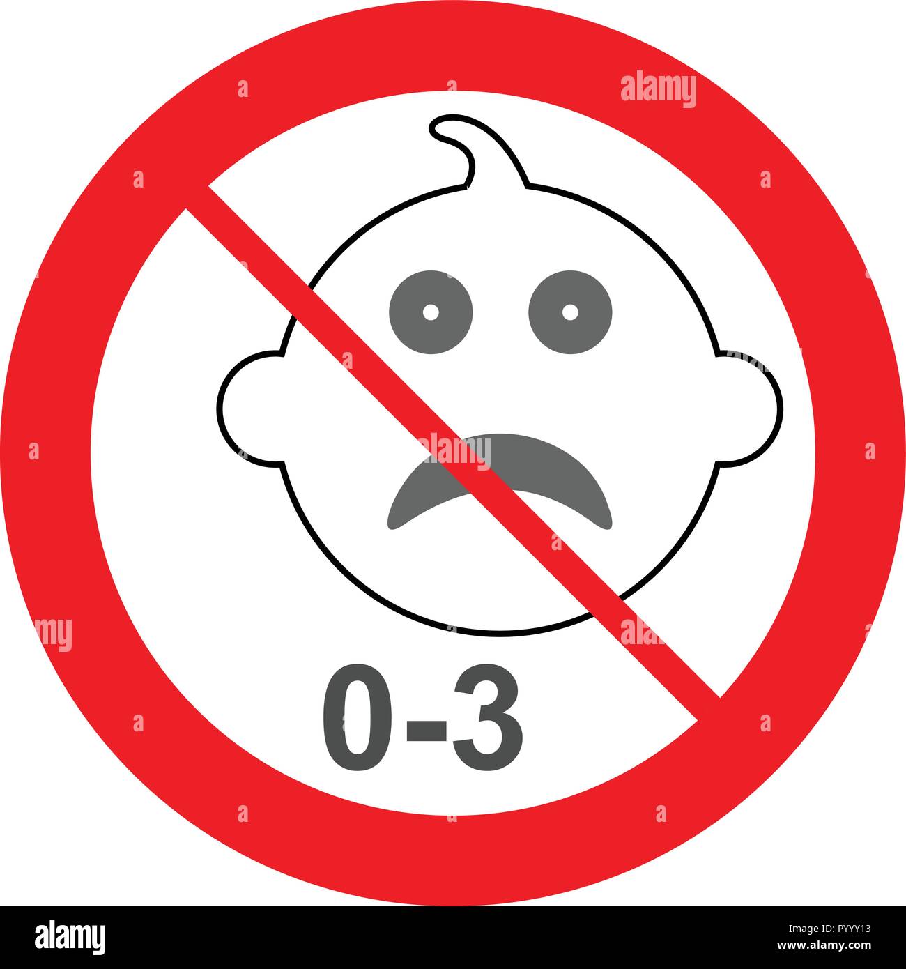 Interdit De Signer Avec Baby Face Se Referant A L Age De Bebe Image Vectorielle Stock Alamy