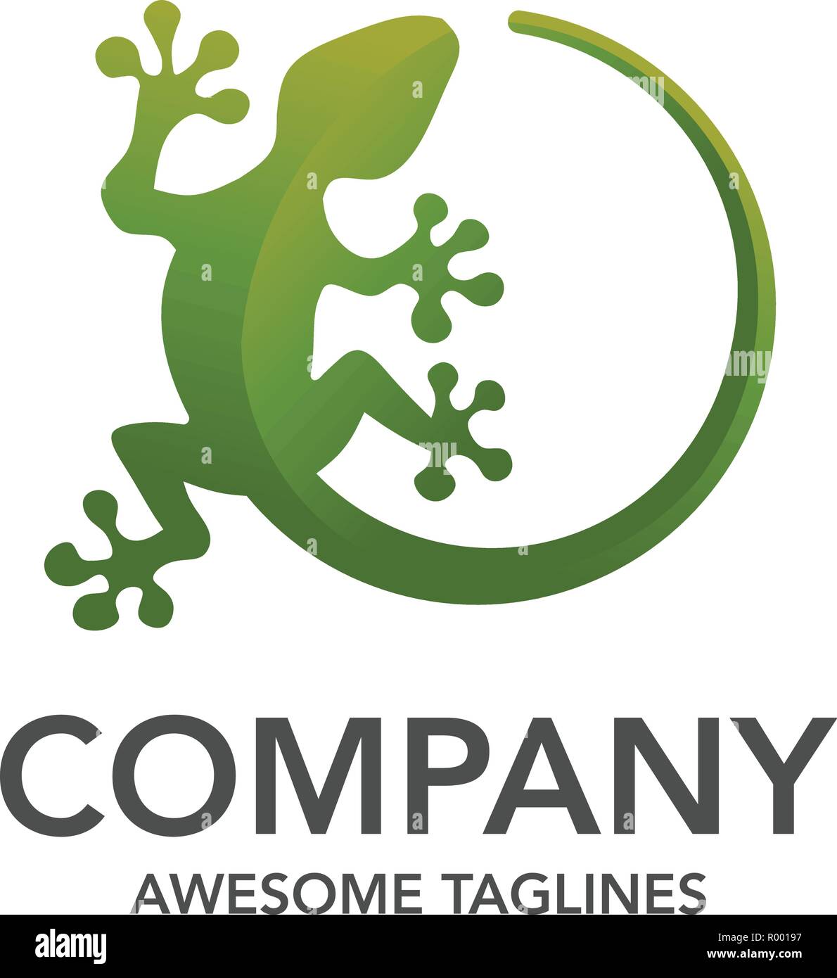 Illustration vecteur de lézard icône modèle logo design, vecteur de création logo gecko Illustration de Vecteur