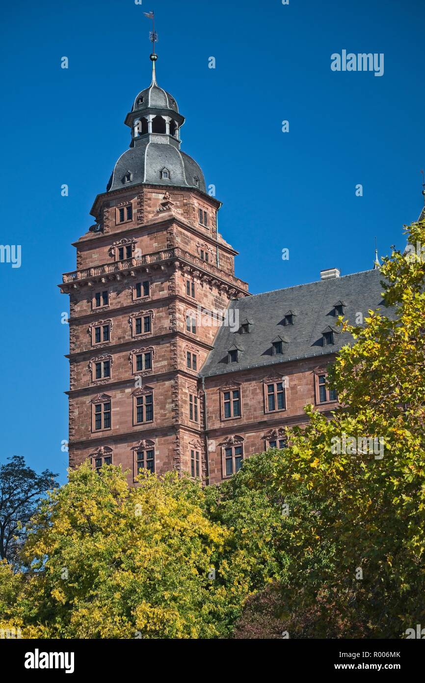 De l'extérieur, le PALAIS DE JOHANNISBURG Aschaffenburg, Allemagne, 2018 Banque D'Images