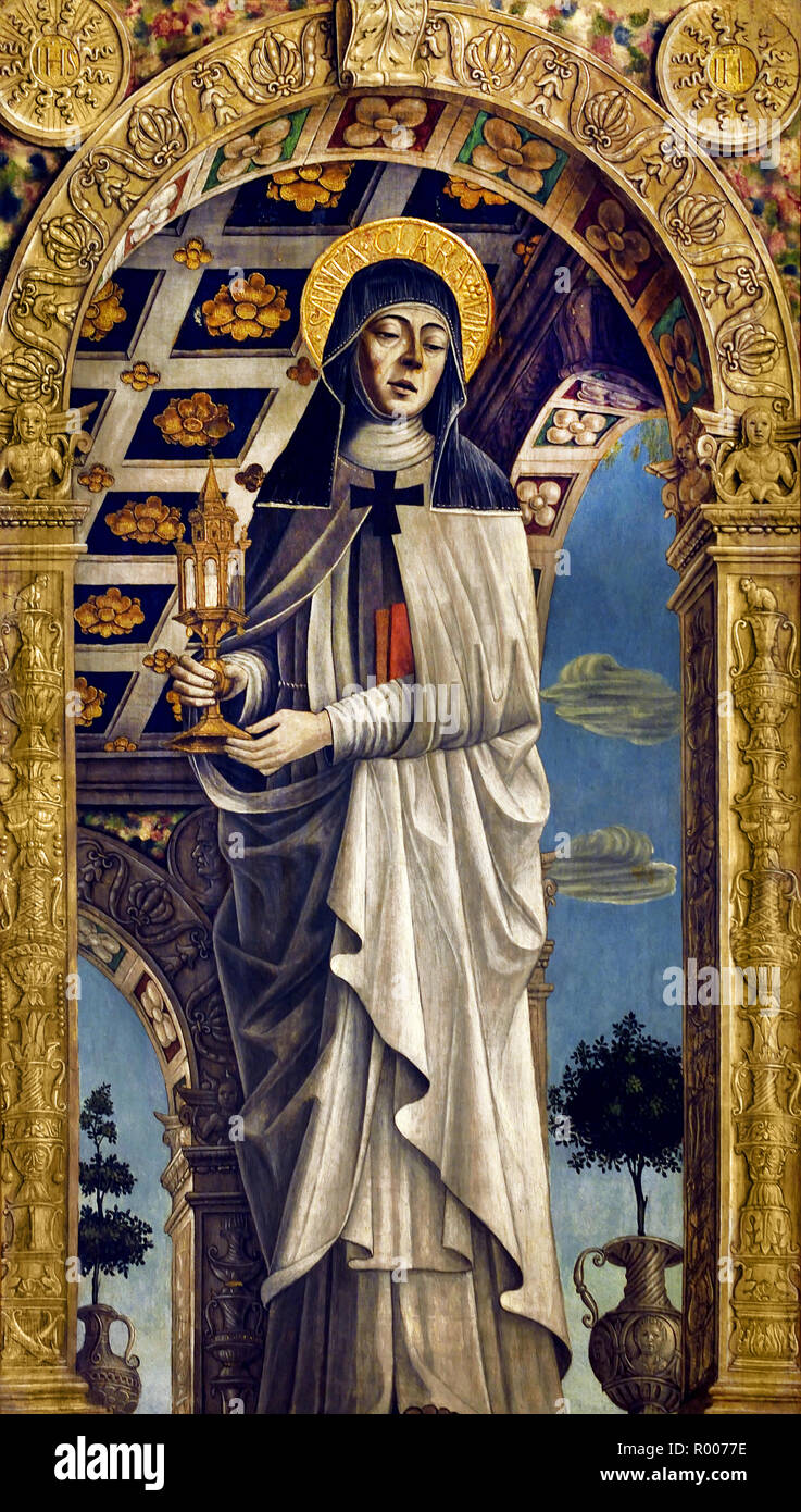Santa Chiara - St Clare par Lombard peintre 15-16ème siècle, l'Italie, l'italien. Banque D'Images