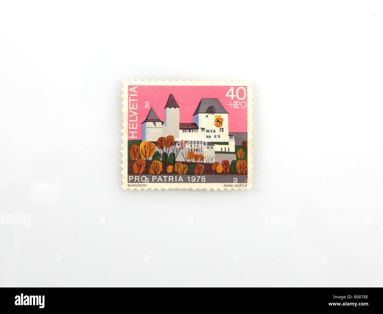 Timbre Helvetia Pro Patria Banque D'Images