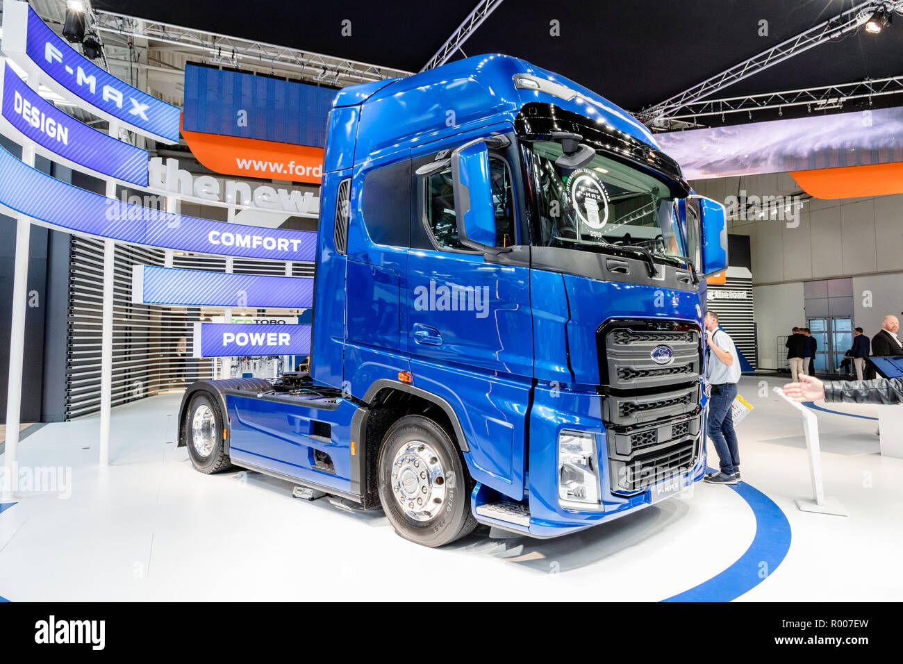 Hanovre, Allemagne - Sep 27, 2018 : Nouveau 2019 Ford F-Max 500 Sleeper Truck présenté à l'IAA de Hanovre Véhicules Utilitaires Salon de l'automobile. Banque D'Images