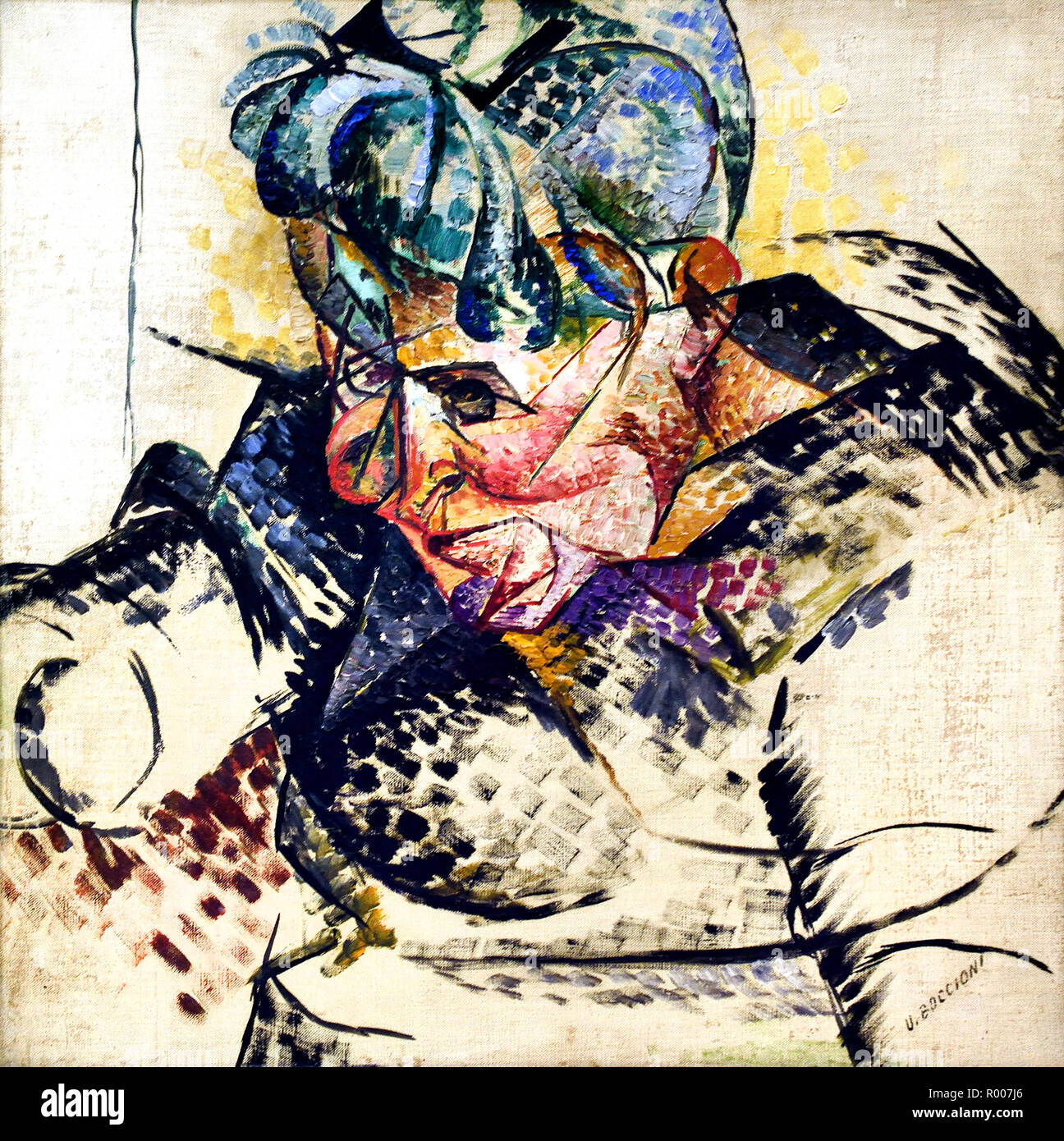 Étude d'une tête - Mère (Résumé) Dimensions 1912 Umberto Boccioni (1882-1916), l'Italie, l'italien. Banque D'Images