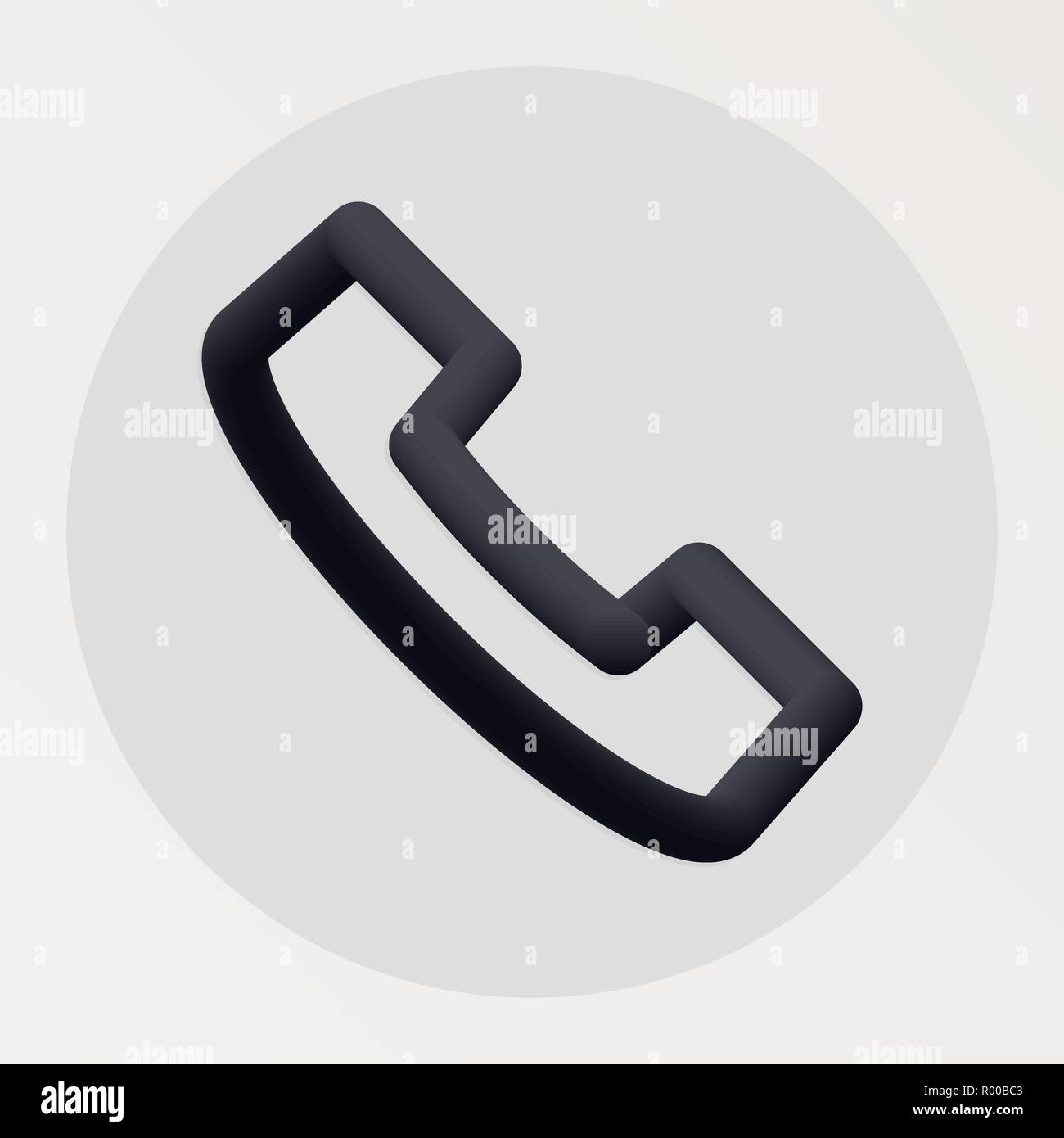 Contactez-nous téléphone blended bold sur l'icône de la ligne noire. Illustration Vecteur de forme téléphone pictogramme de liquide dans un cercle sur fond blanc pour votre conception Illustration de Vecteur