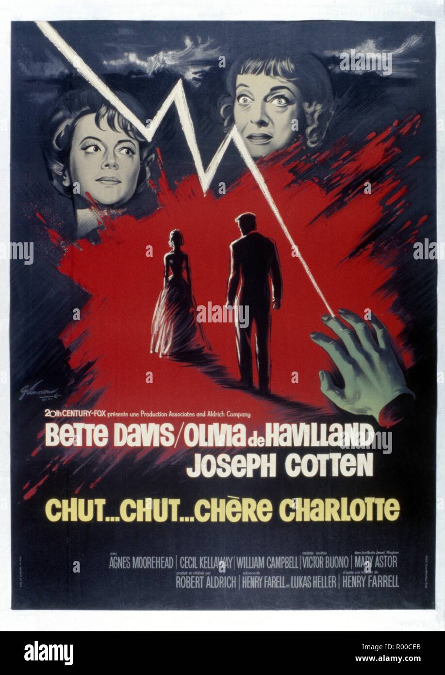 Hush Hush, Sweet Charlotte...Année : 1964 USA Réalisateur : Robert Aldrich Affiche (Fr) Banque D'Images