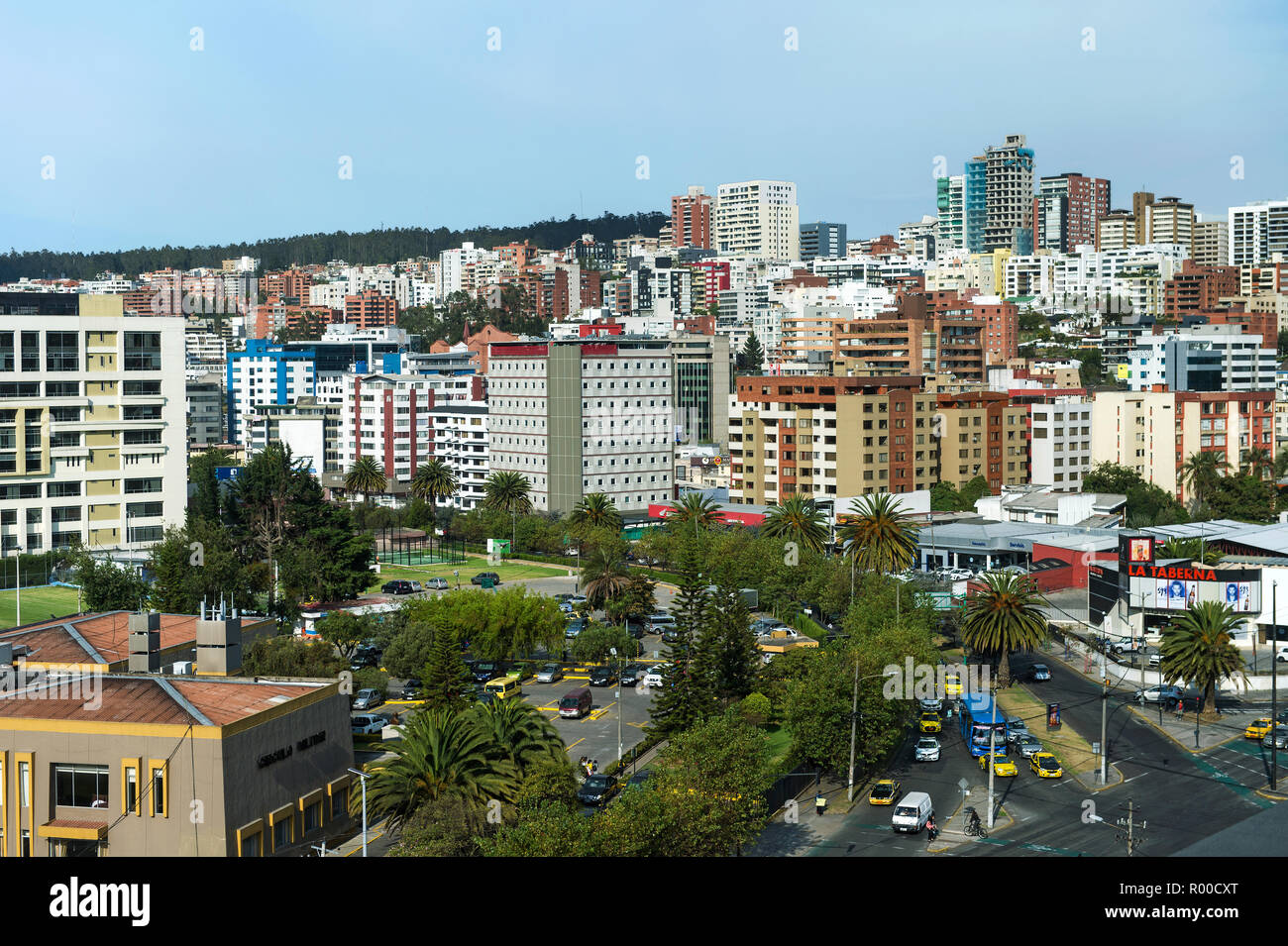 De nouvelles zones résidentielles à Quito, capitale de l'Équateur Banque D'Images