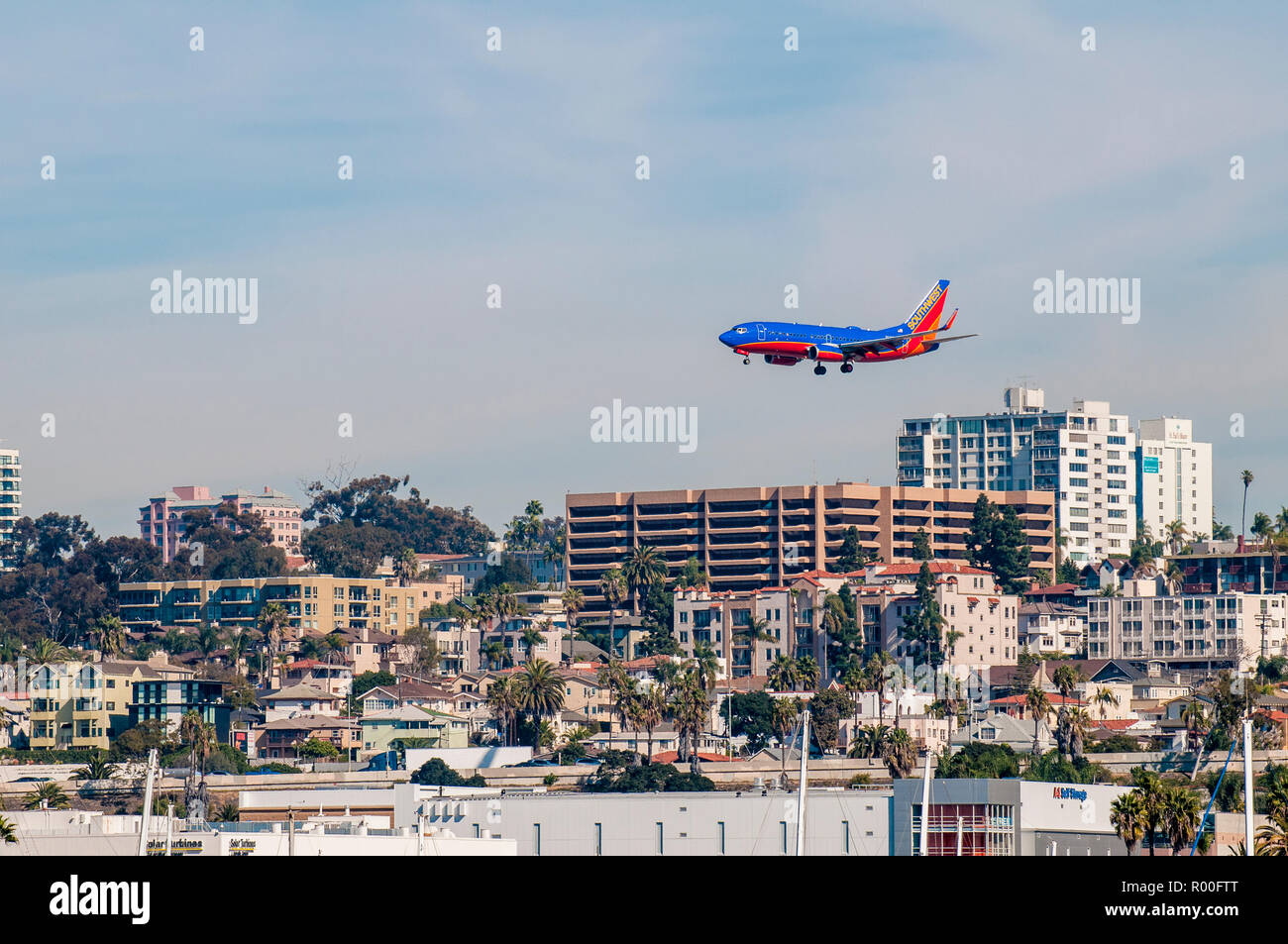 Southwest Jet (avion) à l'Aéroport International de San Diego, San Diego, Californie. Banque D'Images