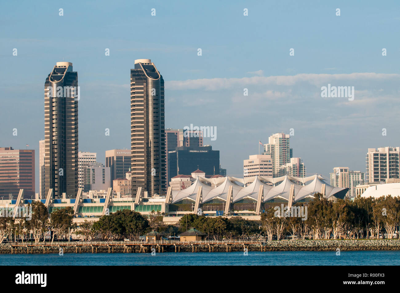 Le San Diego Convention Center et port de San Diego, en Californie. Banque D'Images
