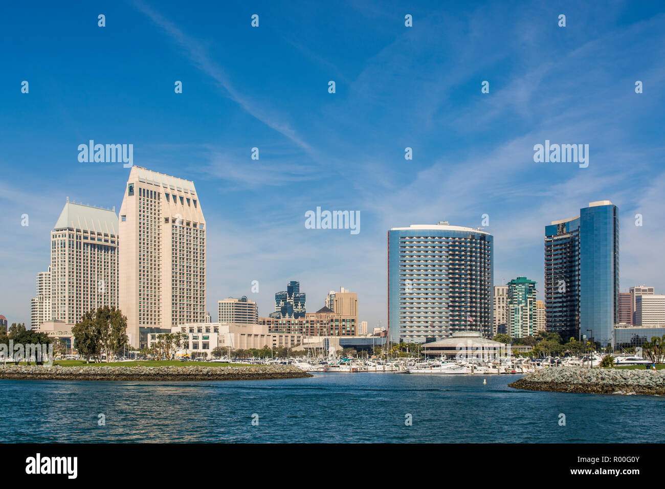 La ville de San Diego et le port, San Diego, Californie. Banque D'Images