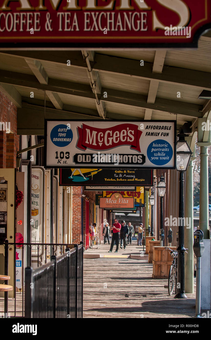 Old Sacramento State Historic Park, ancien centre historique de Sacramento, Sacramento, Californie. Banque D'Images