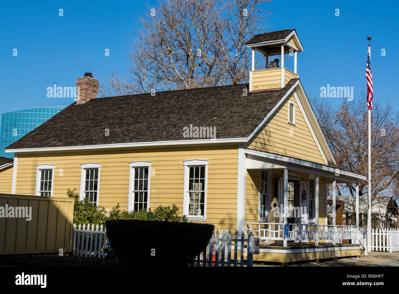 Old Sacramento Schoolhouse Museum, Old Sacramento State Historic Park, ancien centre historique de Sacramento, Sacramento, Californie. Banque D'Images