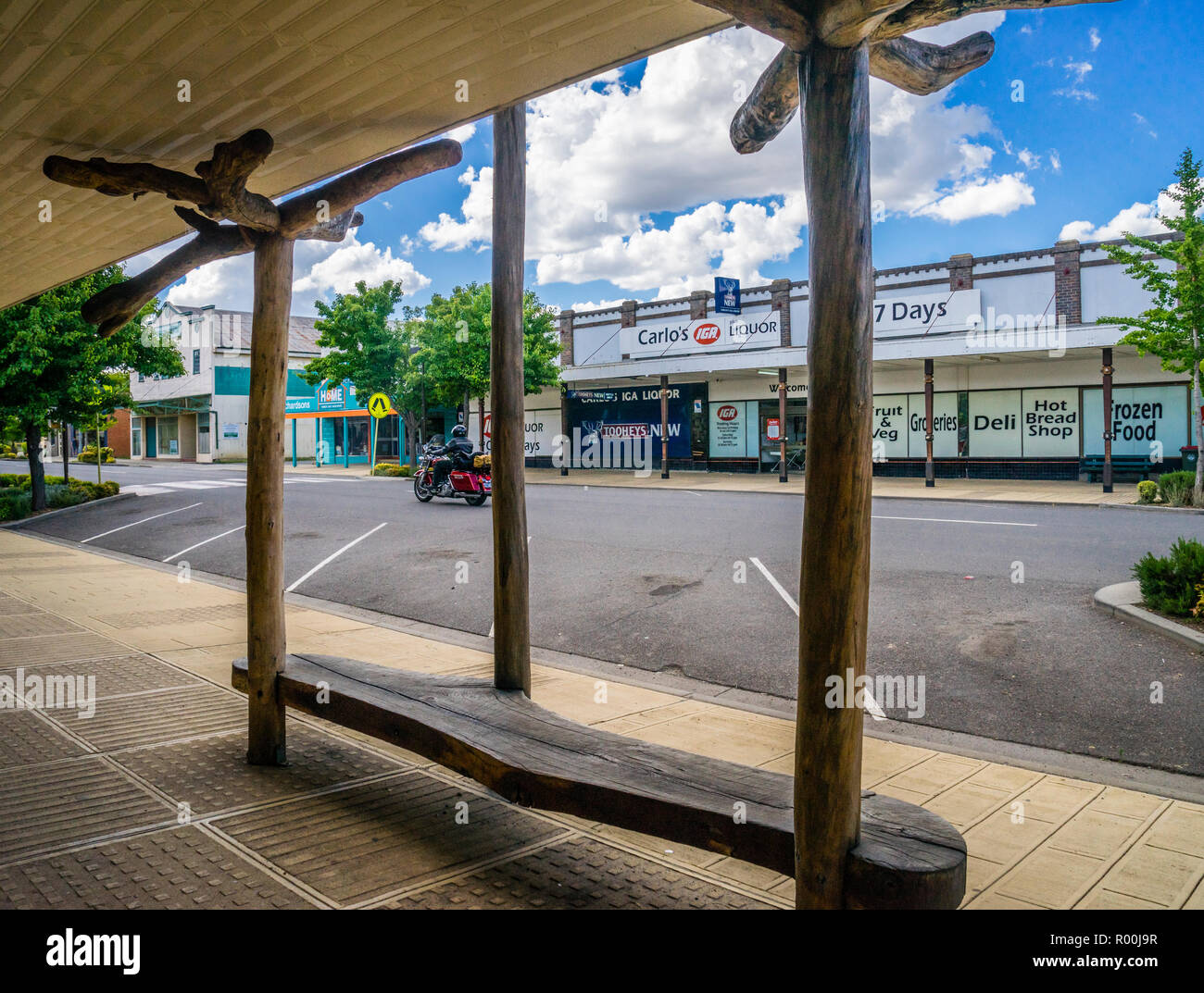 Quartier calme, Rue Fitzroy dans la région de Walcha, une ville dans le Nord de l'Tablelands de Nouvelle-Galles du Sud, Australie Banque D'Images