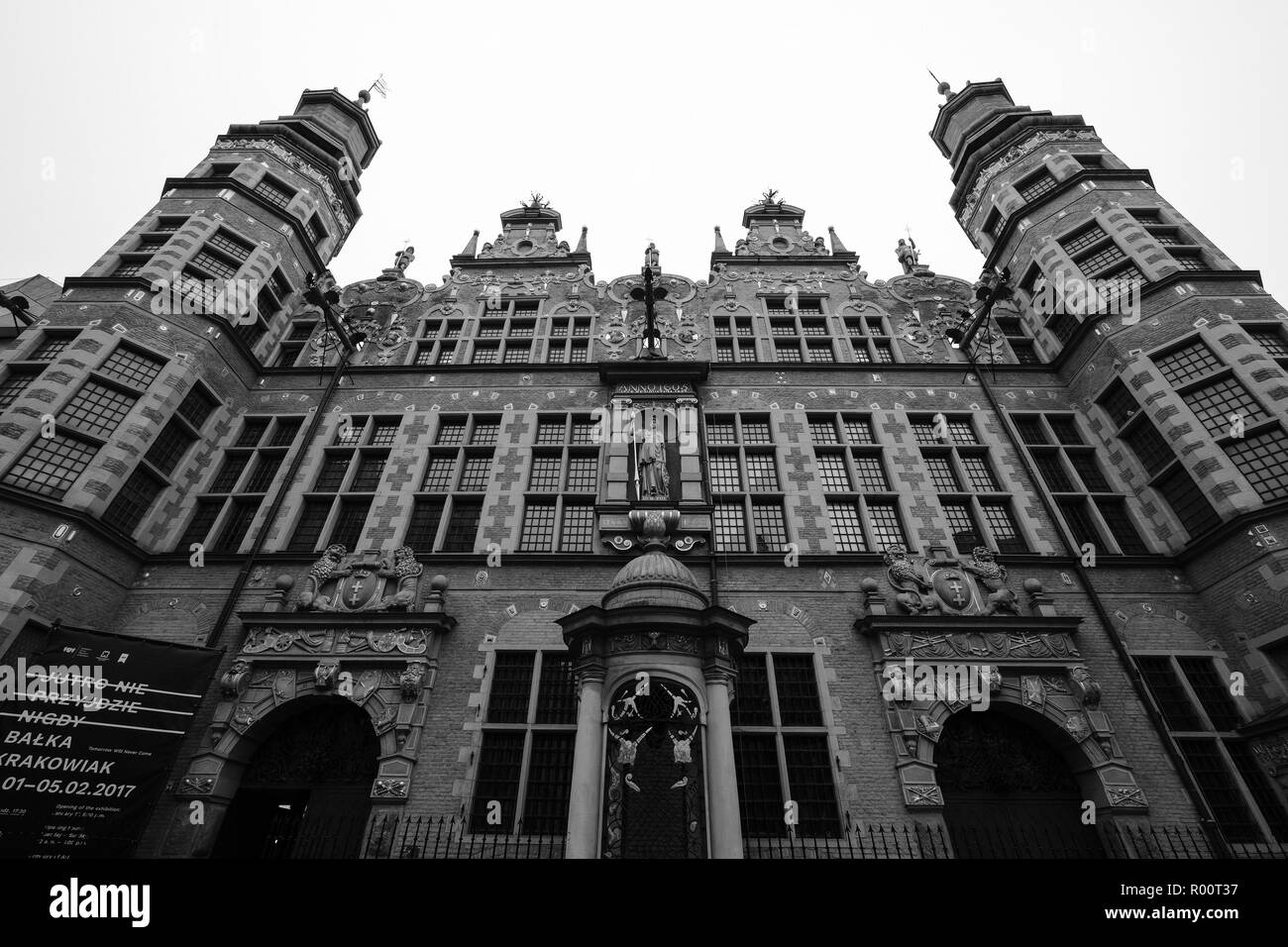 Grand bâtiment Armury, Académie des Beaux-Arts, Gdansk, Pologne Banque D'Images