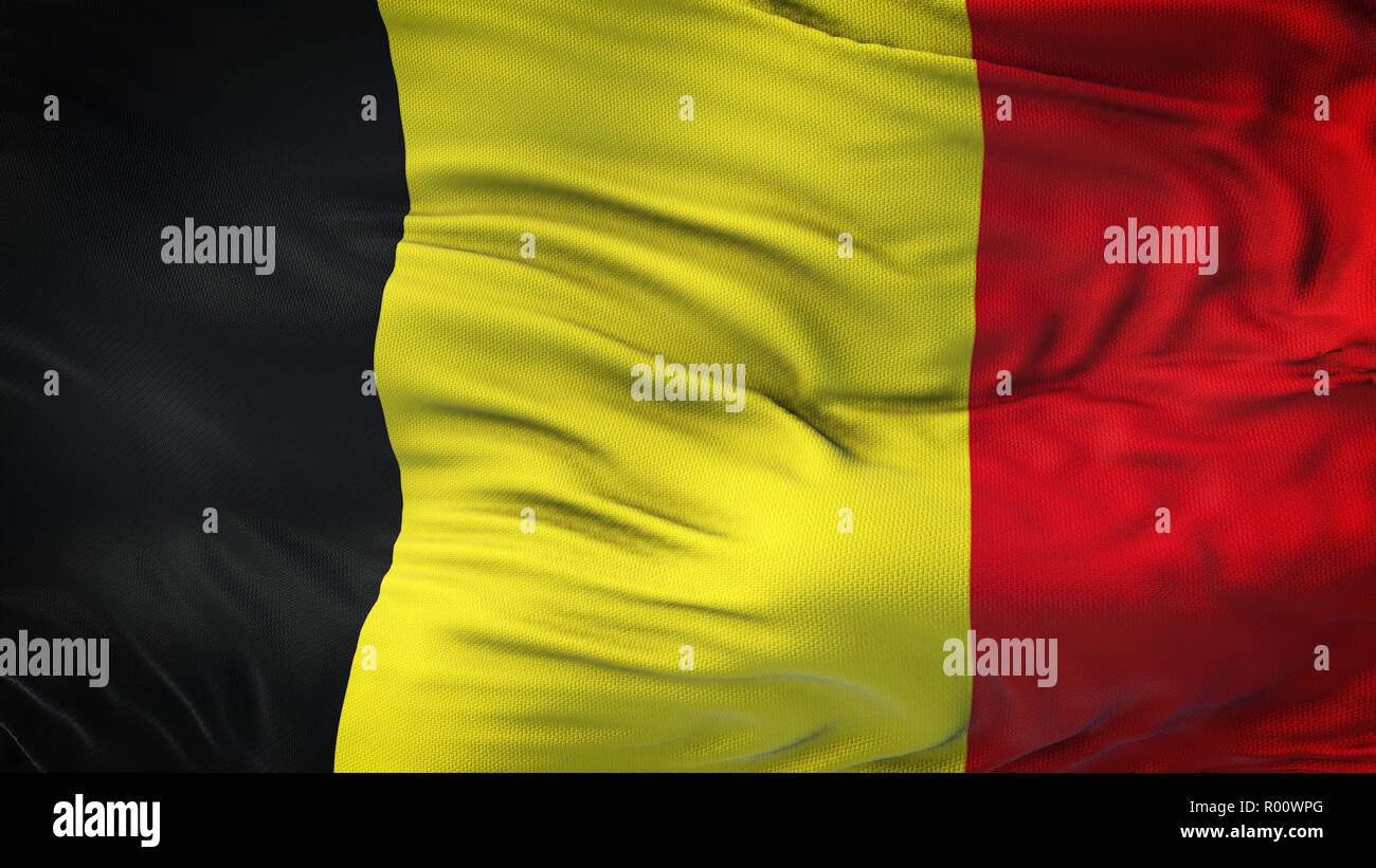 Belgique réaliste Waving Flag Background Banque D'Images