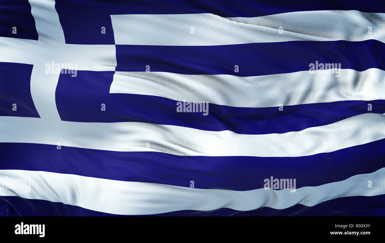 Grèce réaliste Waving Flag Background Banque D'Images