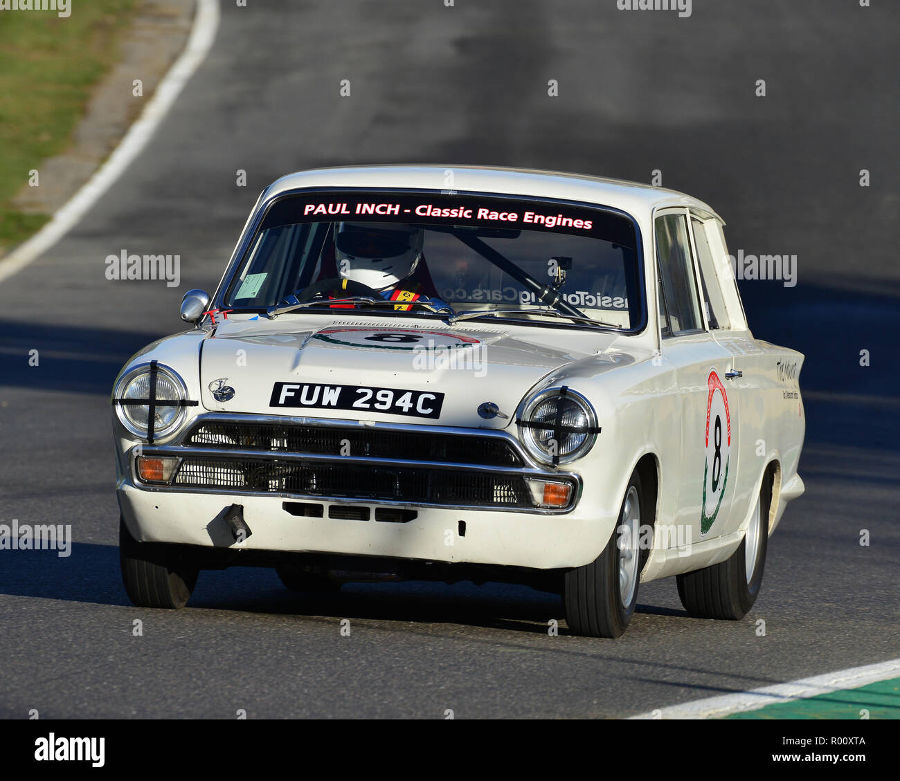 Paul Cooper, Ford Cortina Mk1 GT, voitures de tourisme classique Club, pré-66, BARC, Racing Club automobile britannique, National Championship, Brands Hatch, Banque D'Images