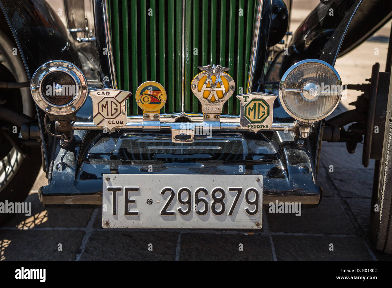 Vintage MG ta voiture de sport britannique Black Banque D'Images