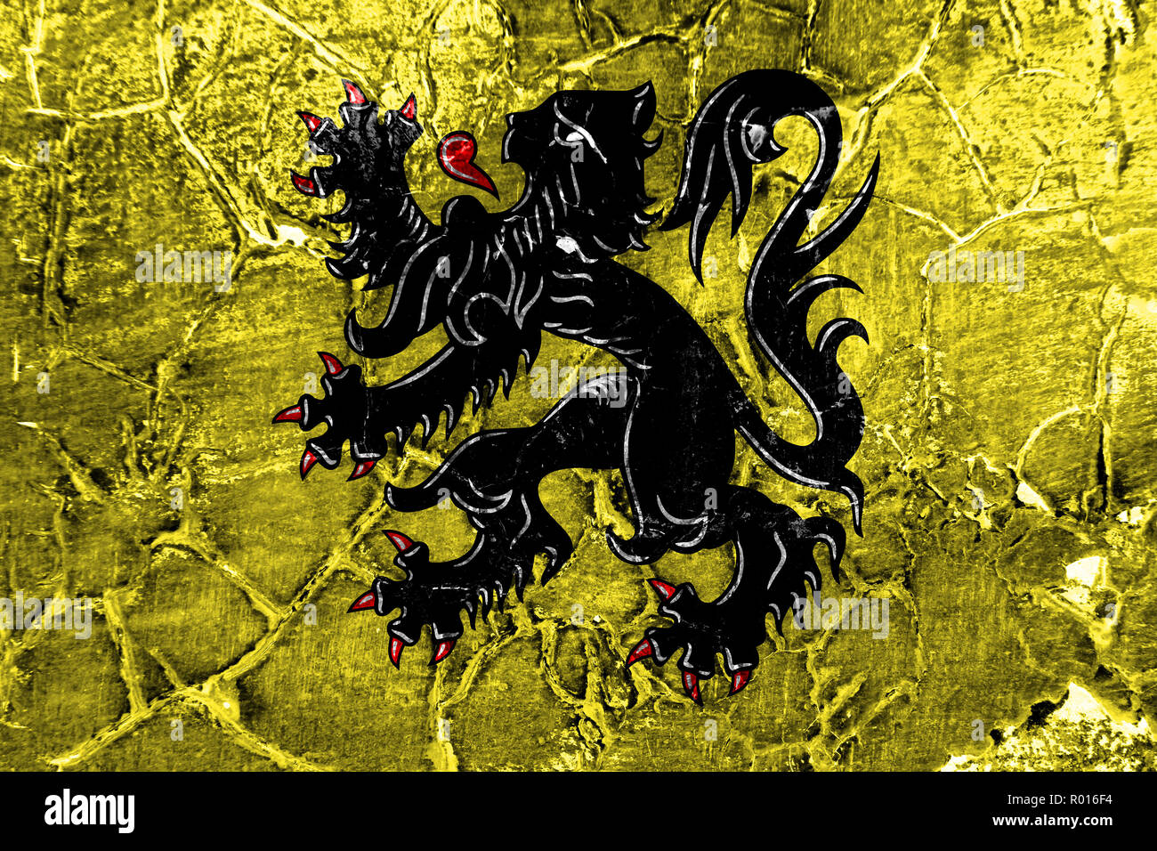 Flandre grunge flag, une partie de la Belgique Banque D'Images Flandre grunge flag, une partie de la Belgique Banque D'Images