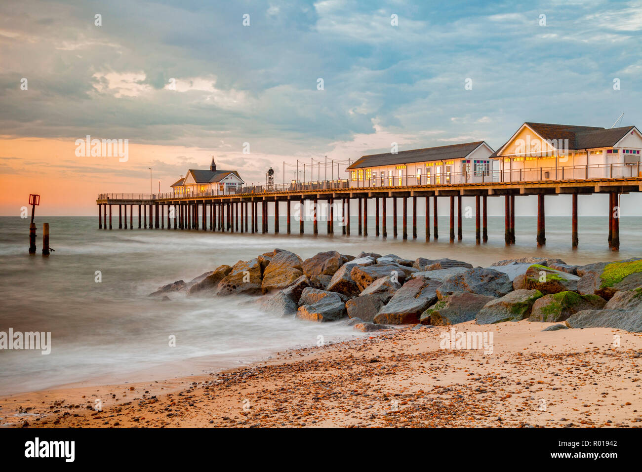 Southwold Pier, Southwold, Suffolk, Angleterre Banque D'Images