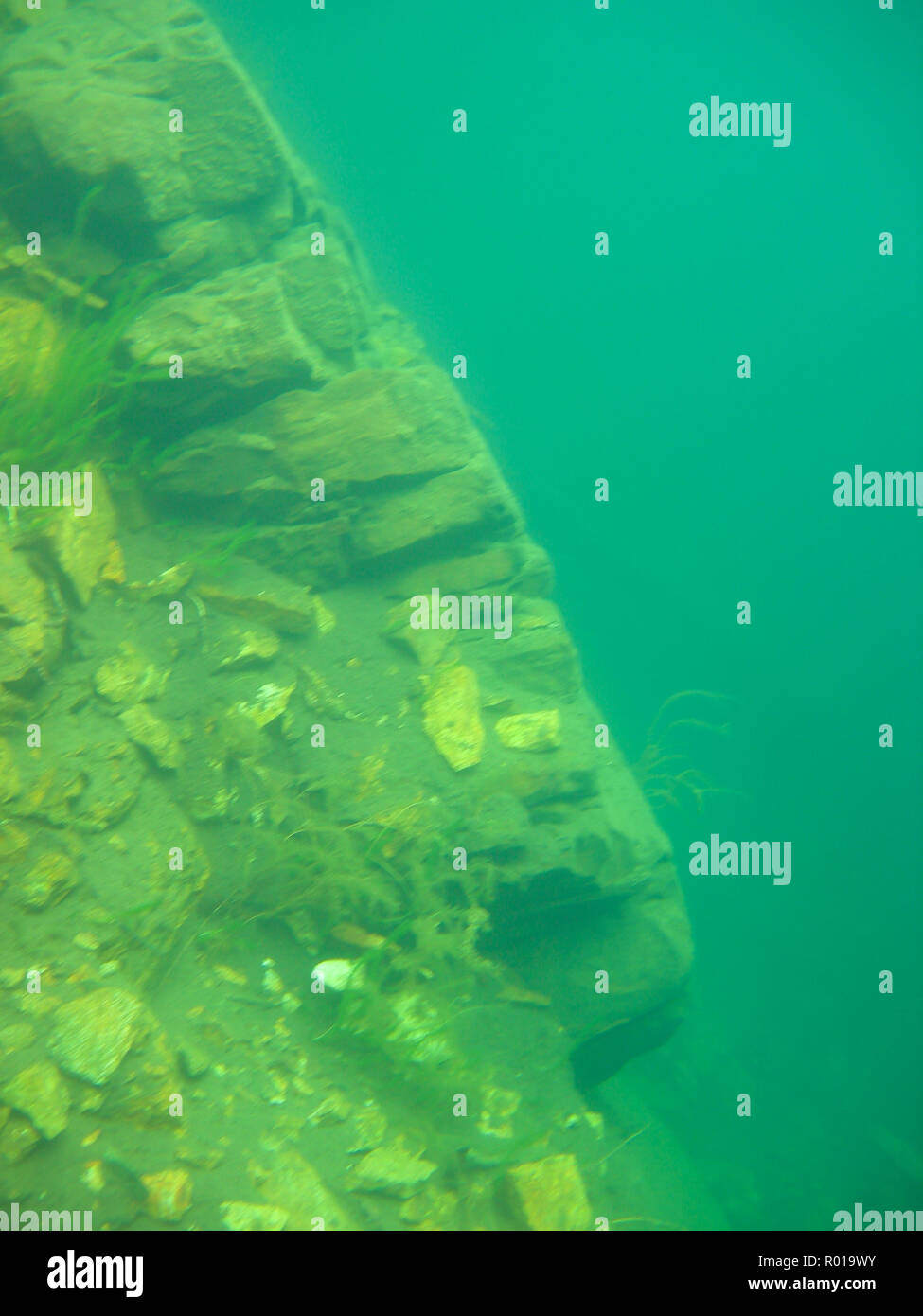 Fond d'Lutvann lake à Oslo, Norvège. Banque D'Images