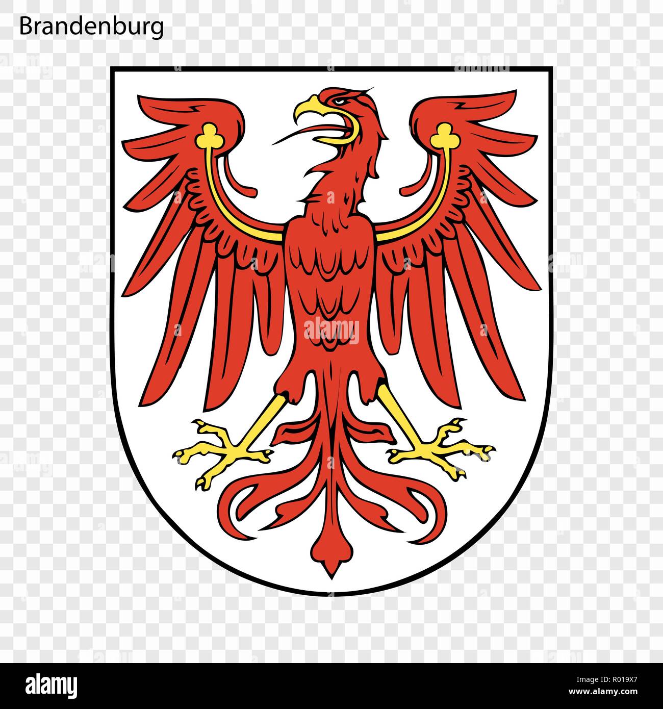 Emblème de Rhénanie du Nord-Westphalie, province de l'Allemagne Illustration de Vecteur
