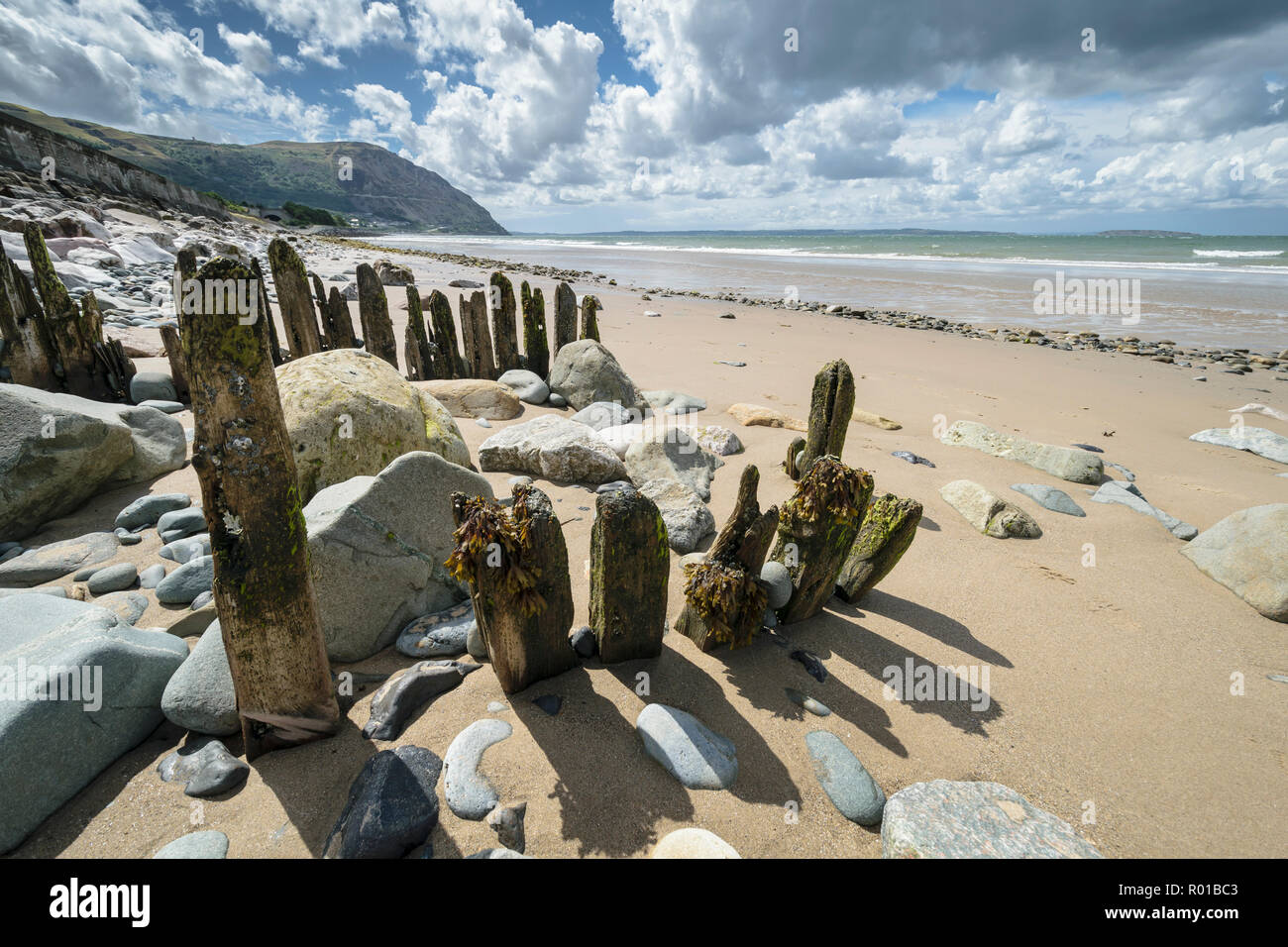 Penmaenmawr sur la côte nord du Pays de Galles UK Banque D'Images