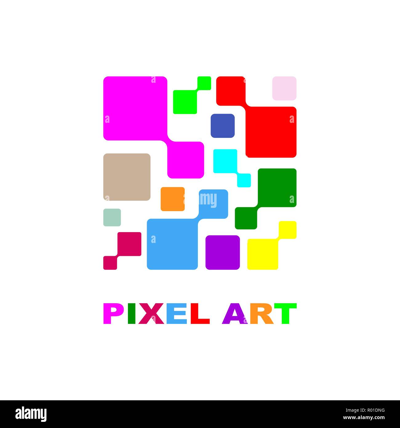 Pixel Logo design concept. Vecteur. EPS 10 Illustration de Vecteur