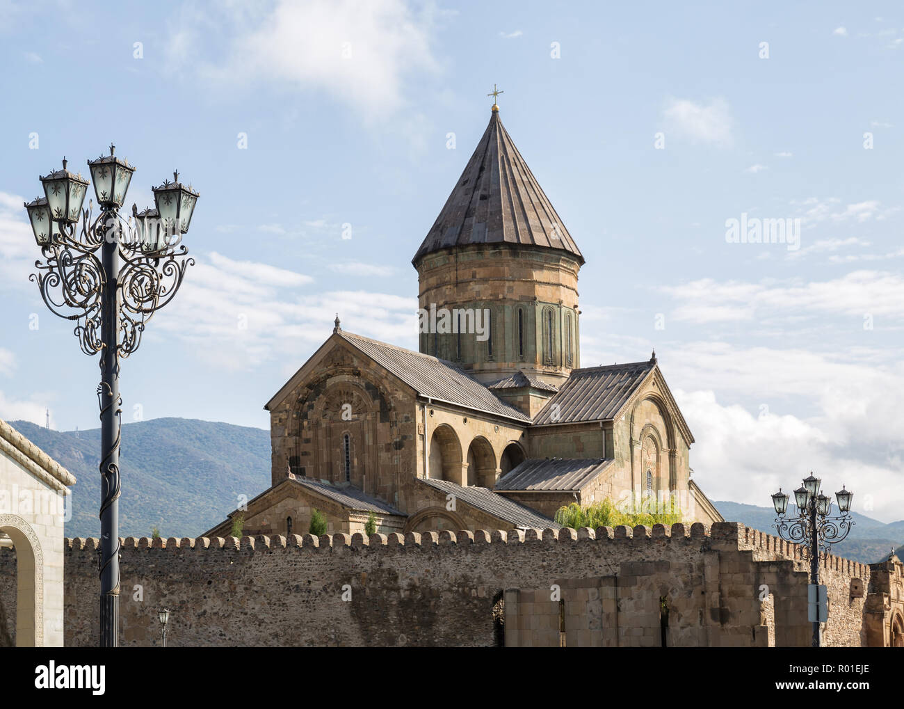 La cathédrale de Svetitskhoveli (site du patrimoine mondial de l'UNESCO), Mtskheta (Géorgie) Banque D'Images